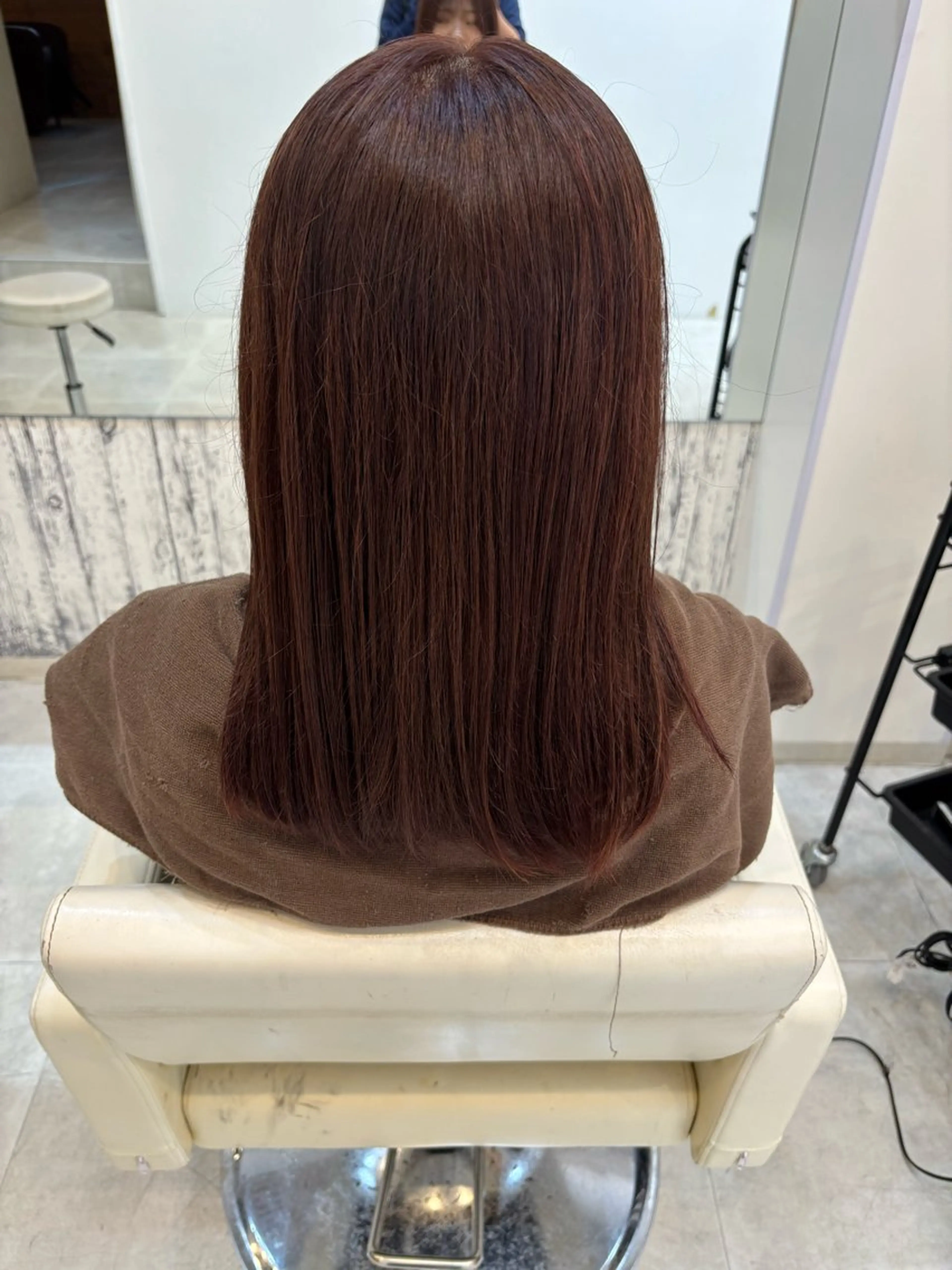 セミロング ピンクブラウン ハイライト ヘアカラー トリートメント 🌟きりさわ🌟 モデル募集中のヘアスタイル