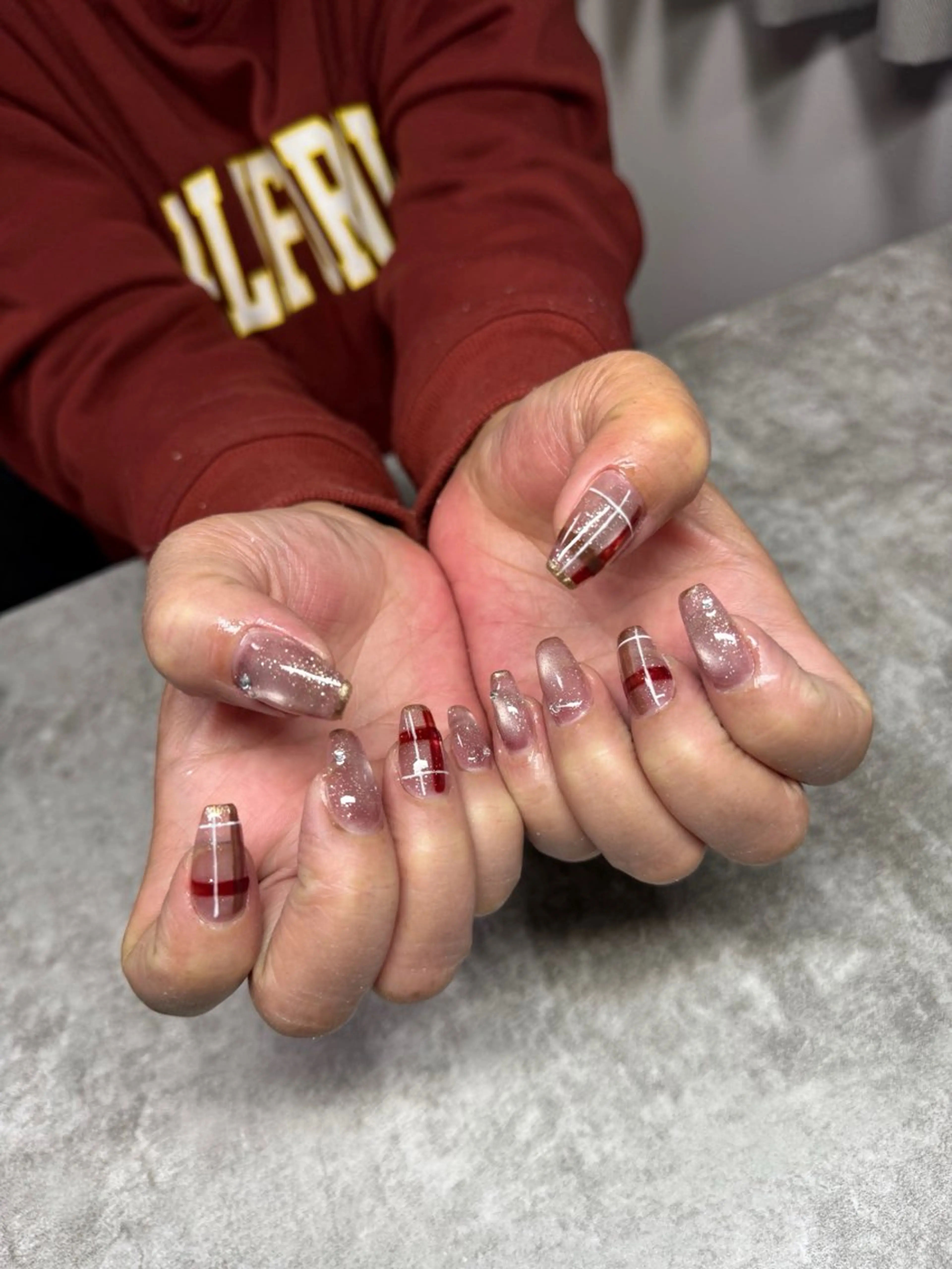 ネイル 冬ネイル クリスマス ﾊﾗ ｱｲｶのネイルデザイン