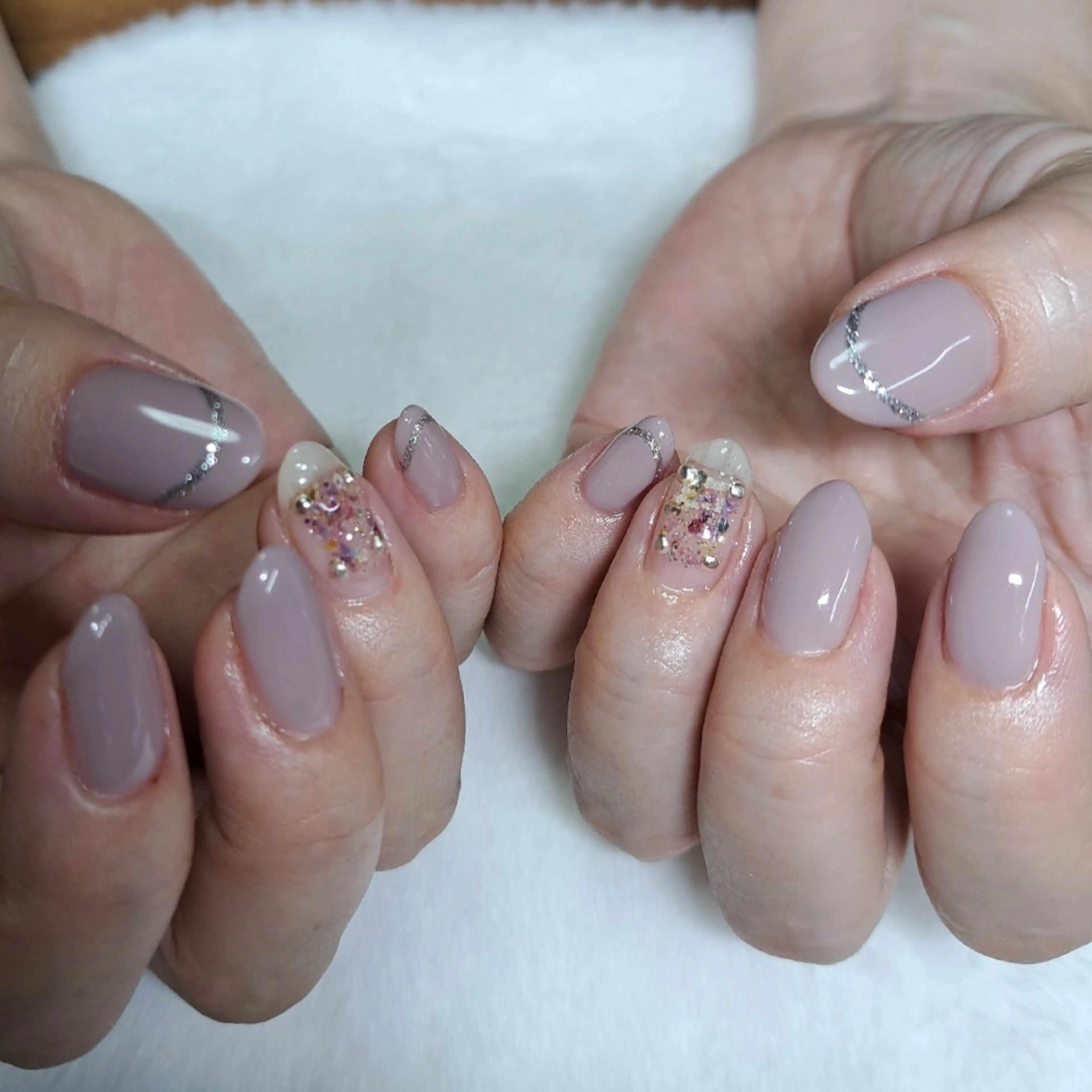 ネイル ブルー ワンカラーネイル HAYASHI  Nのネイルデザイン