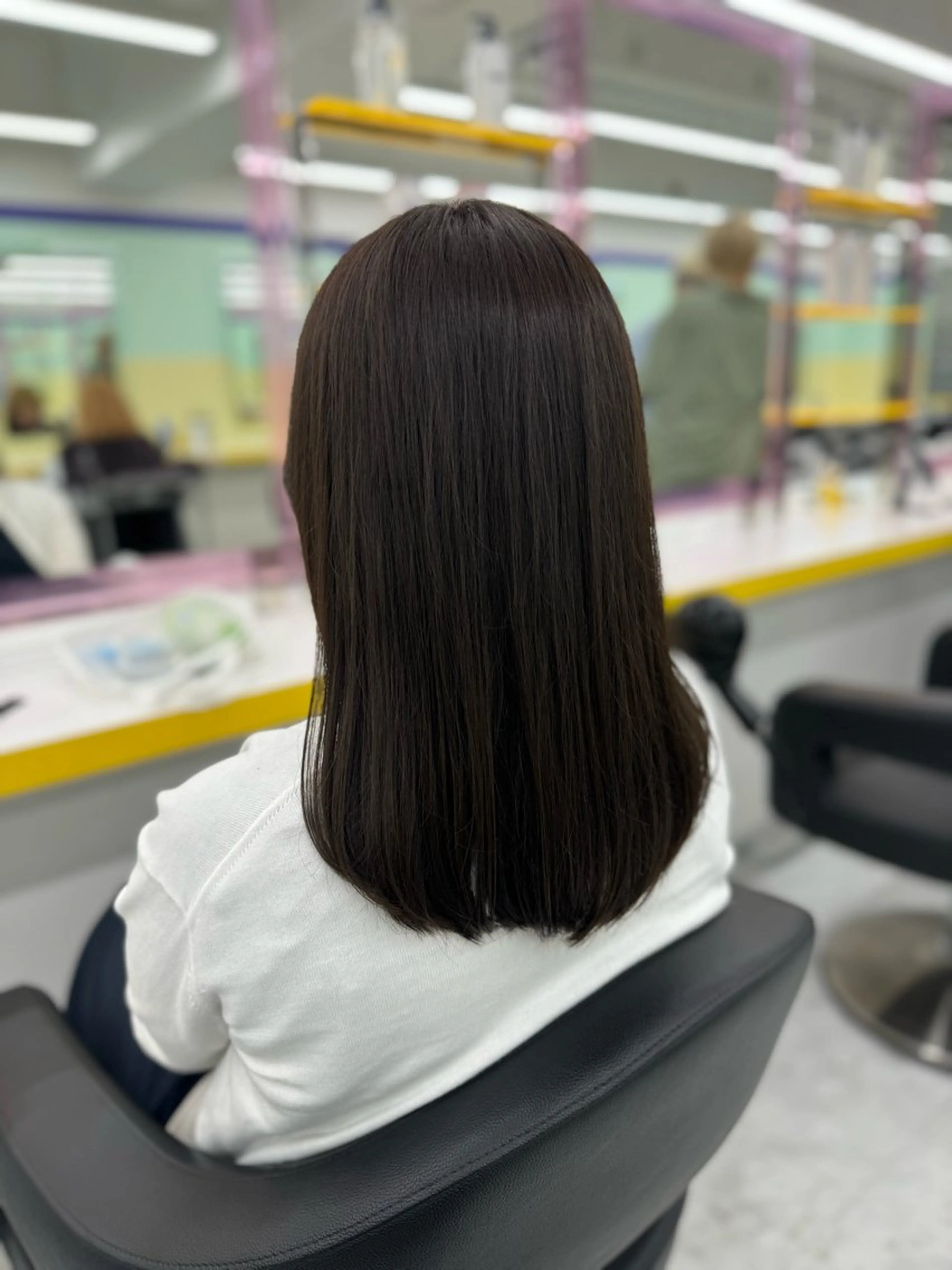 セミロング カラー ヘアアレンジ カット ヘアカラー トリートメント 💕透明感暗髪💕 りくのヘアスタイル