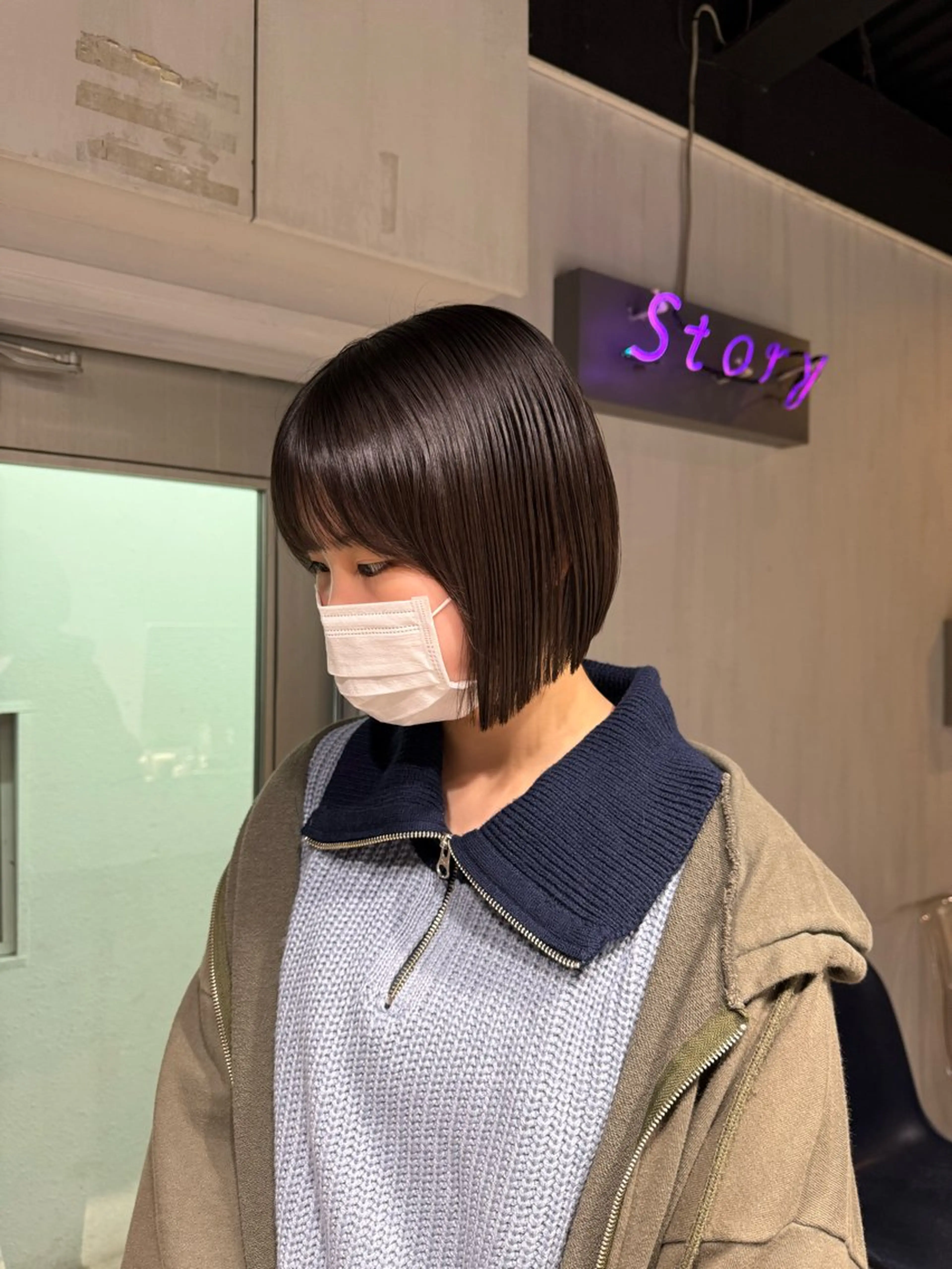 ショート カラー カット NANAMI🩵可愛 さ大人っぽさ韓国ヘアのヘアスタイル