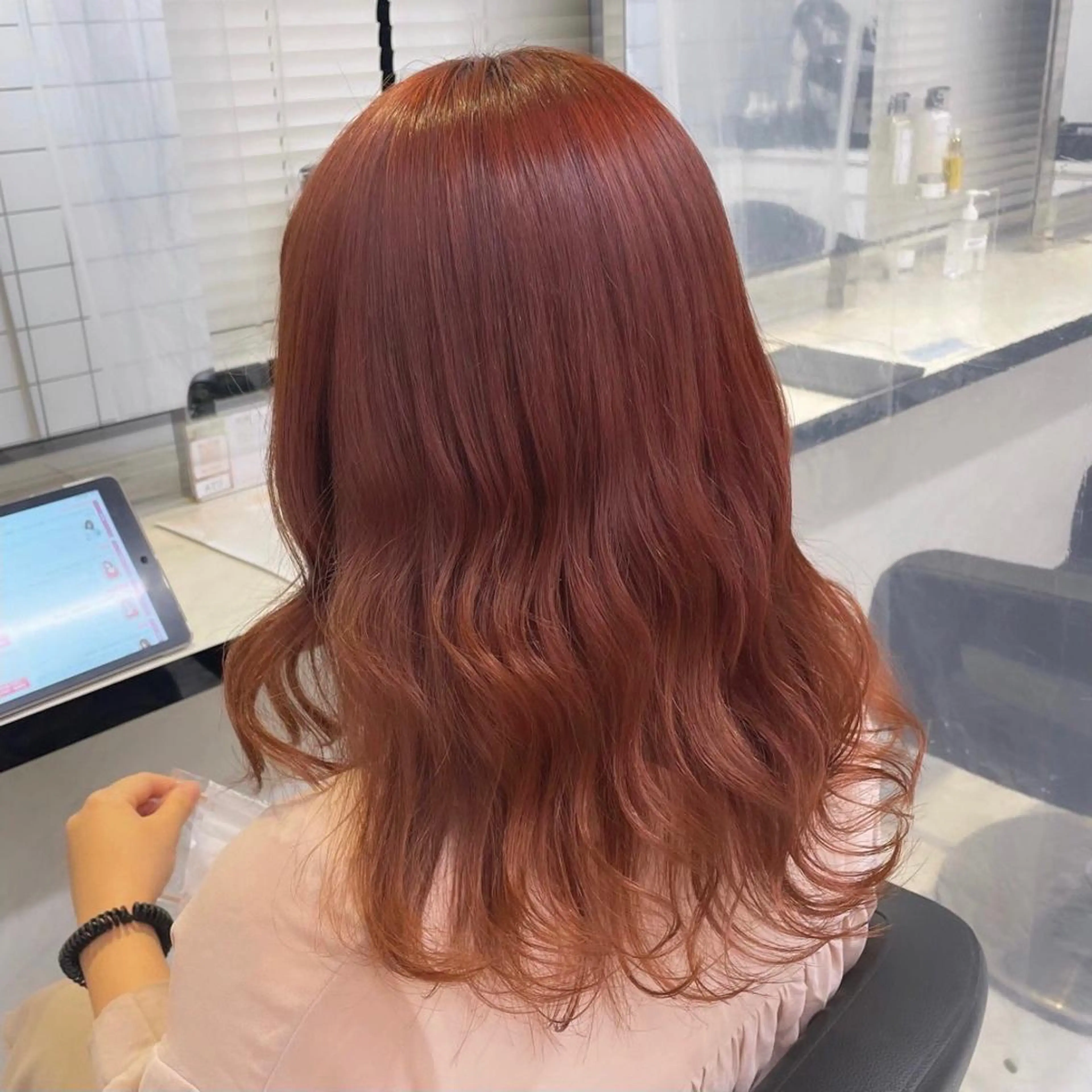 ミディアム カラー ヘアアレンジ ダブルカラー オレンジ 透明感/艶髪/💖 トレンドスタイル💖のヘアスタイル