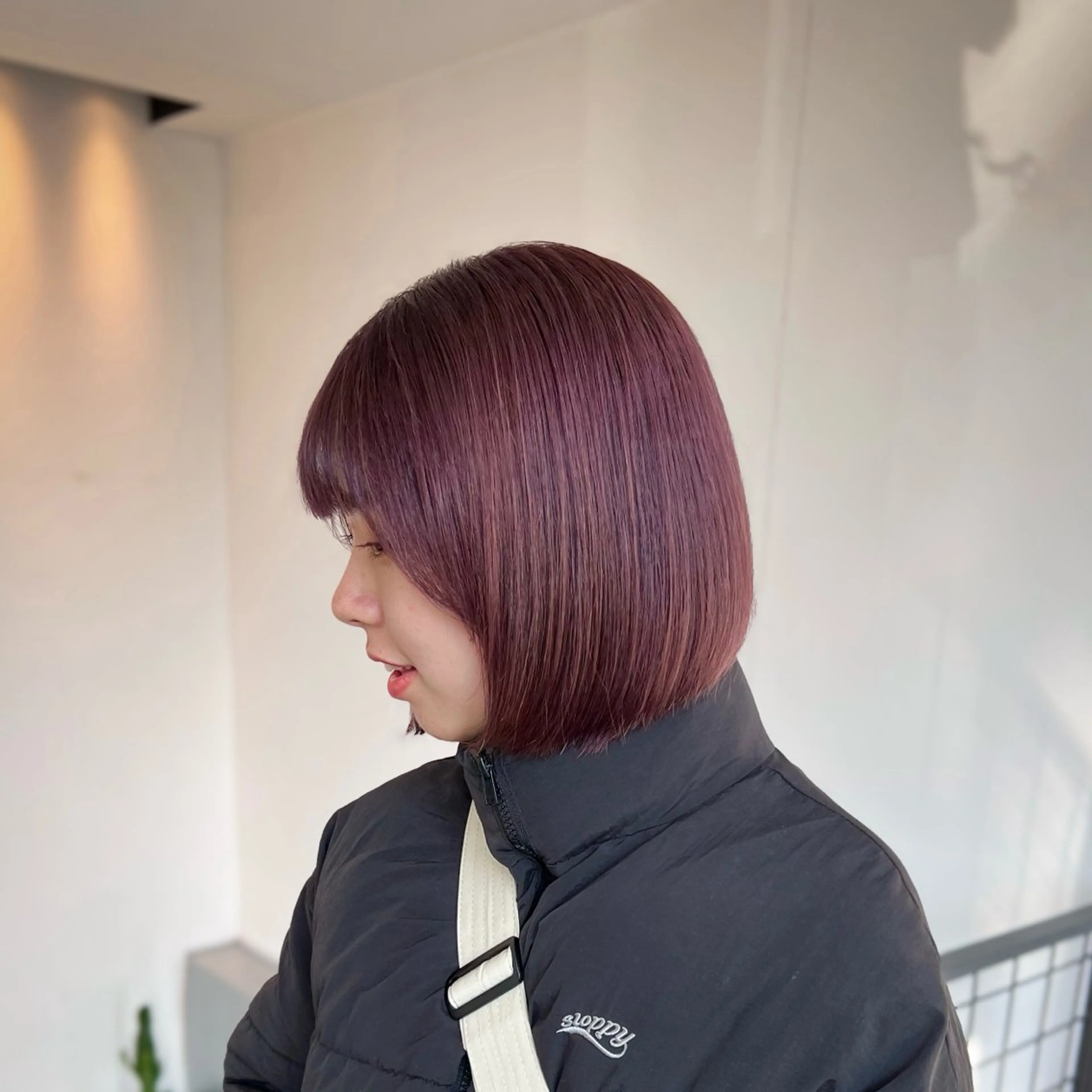 ミディアム カラー ブリーチ ケアブリーチ パープルカラー ボブ 外ハネヘア カット ヘアカラー トリートメント quon RYUYA /レイヤー✂️のその他イメージ