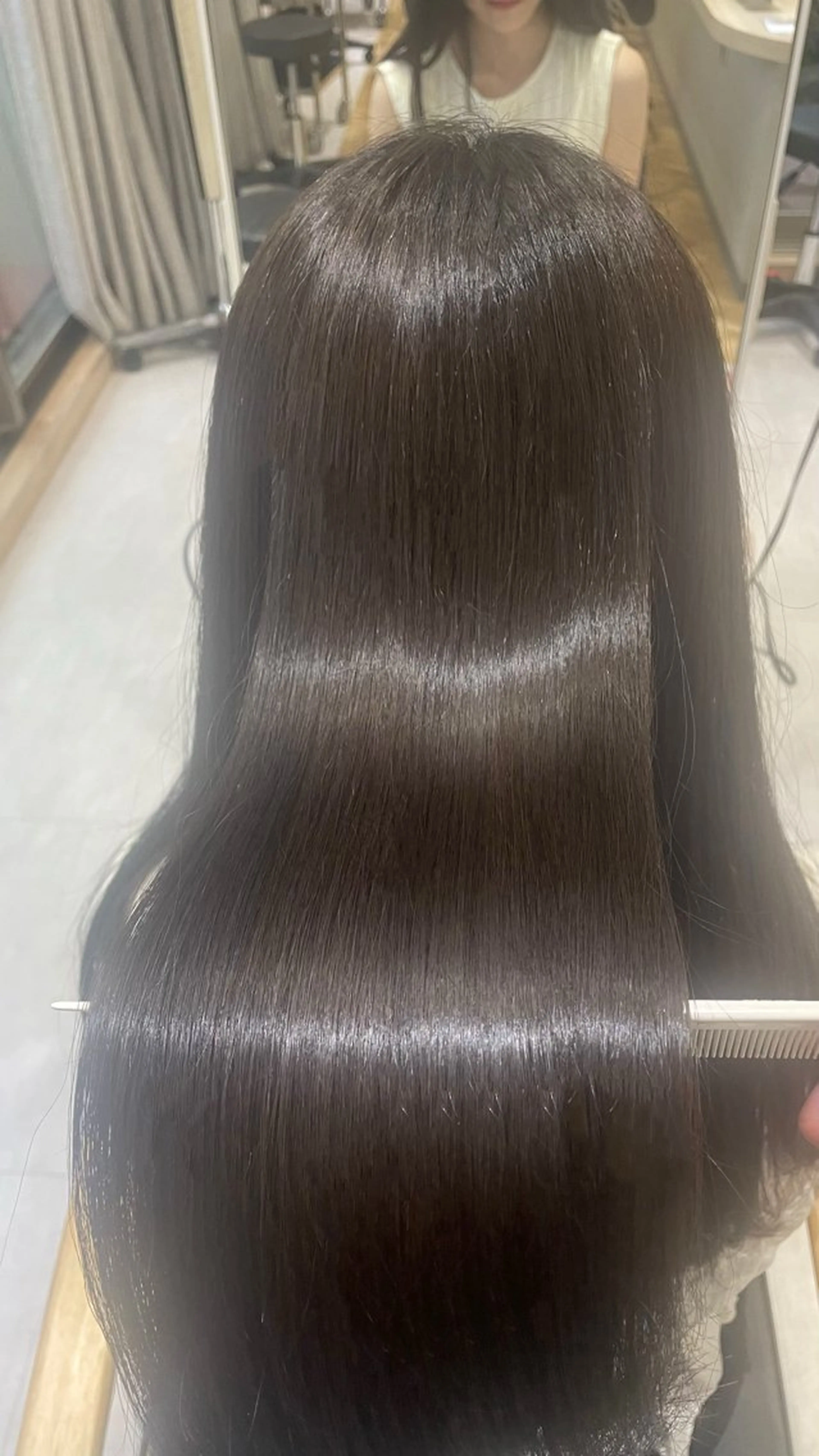 ロング カラー 韓国ハッシュカット✨ レイヤーカット🍒のヘアスタイル