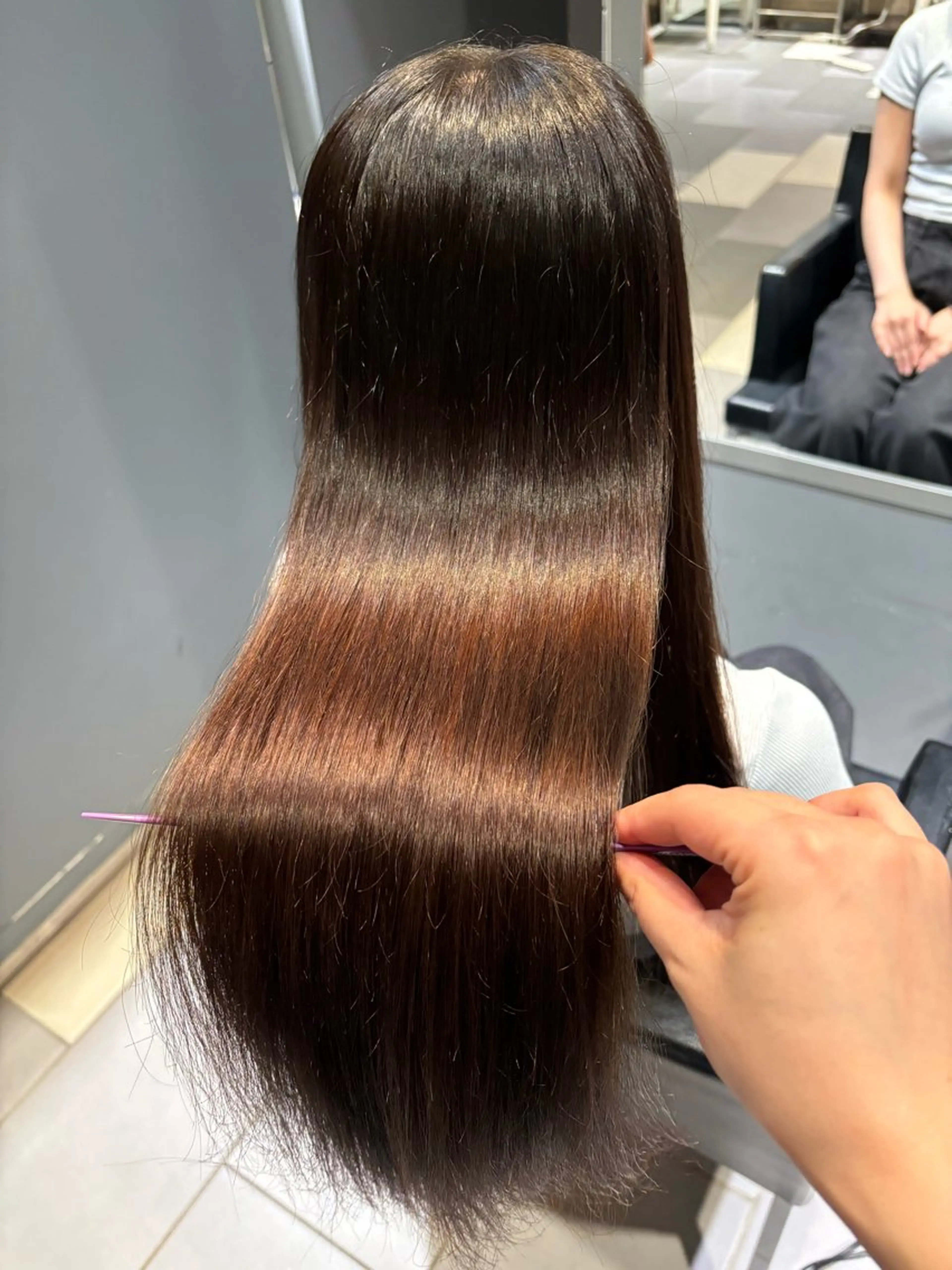 ロング メンズヘア/ 暖色カラー/重松穂美のヘアスタイル