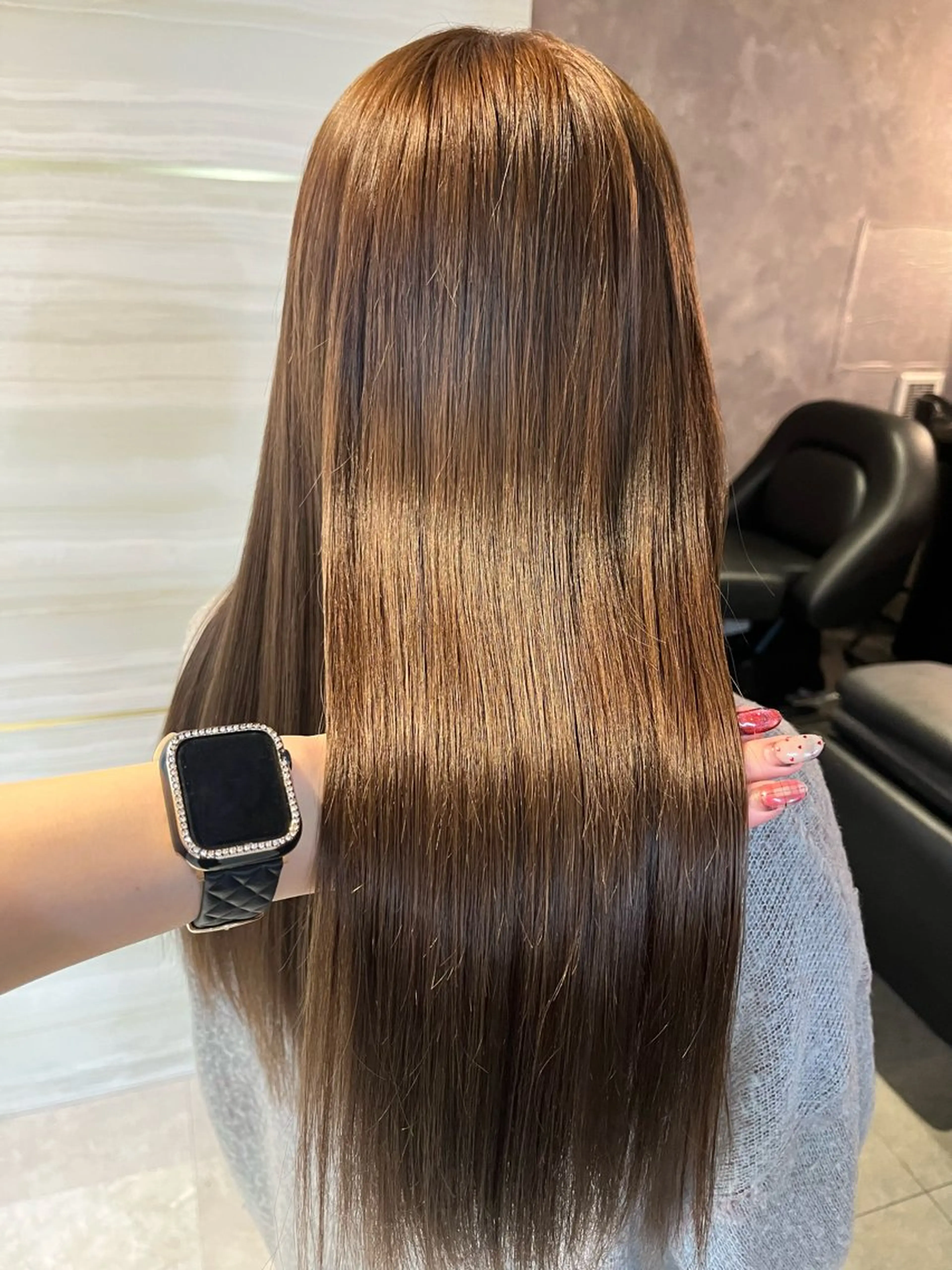 ロング カラー ベージュカラー ブラウンカラー ブラウンベージュ オリーブブラウン 韓国風ヘア ヘアカラー 🏹Ami🏹艶髪 /オリーブカラーのヘアスタイル