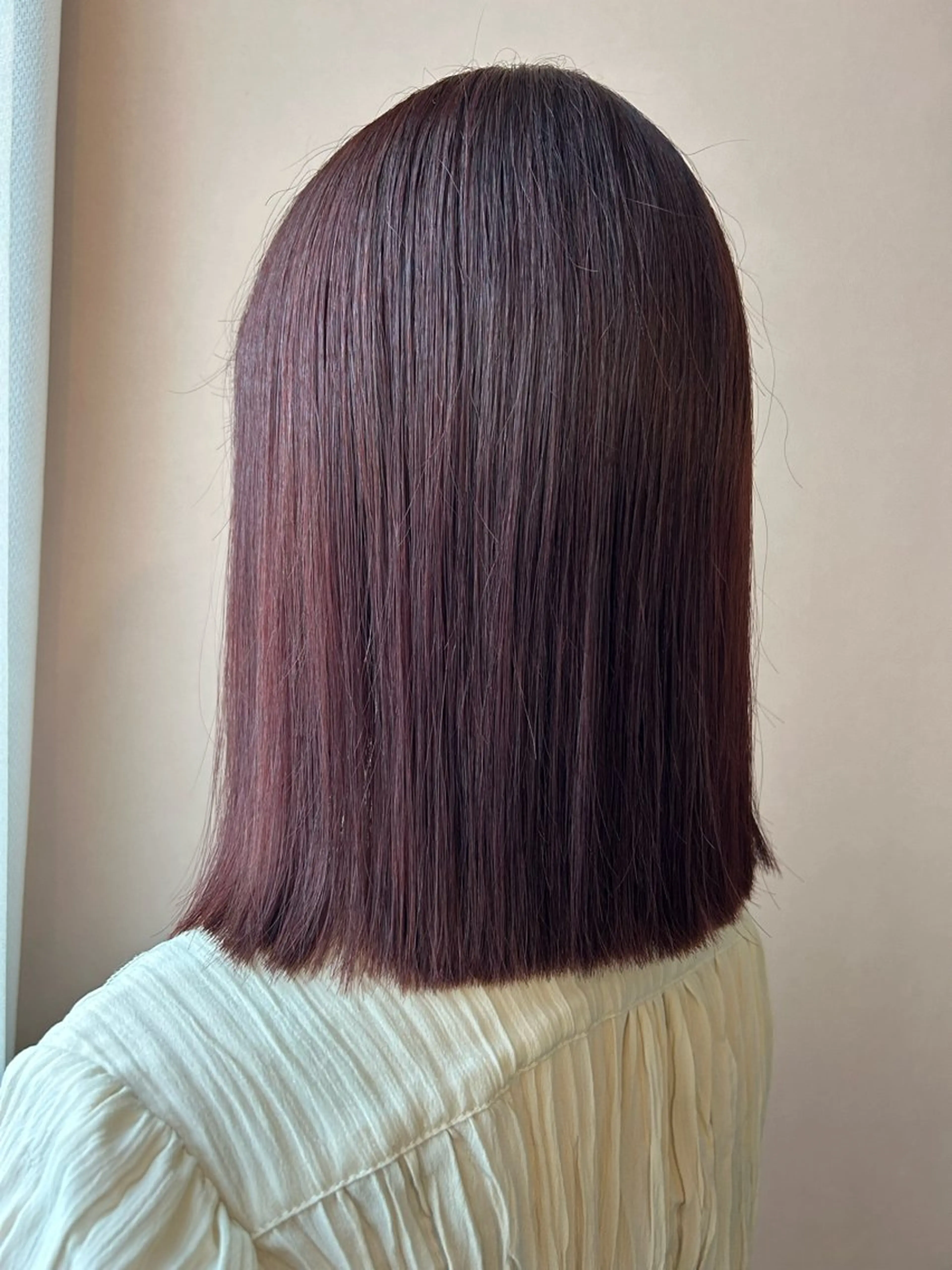 ミディアム カラー ブリーチ ブリーチなしカラー レッドカラー カット ヘアカラー トリートメント hubhair レイヤー/透明感のヘアスタイル