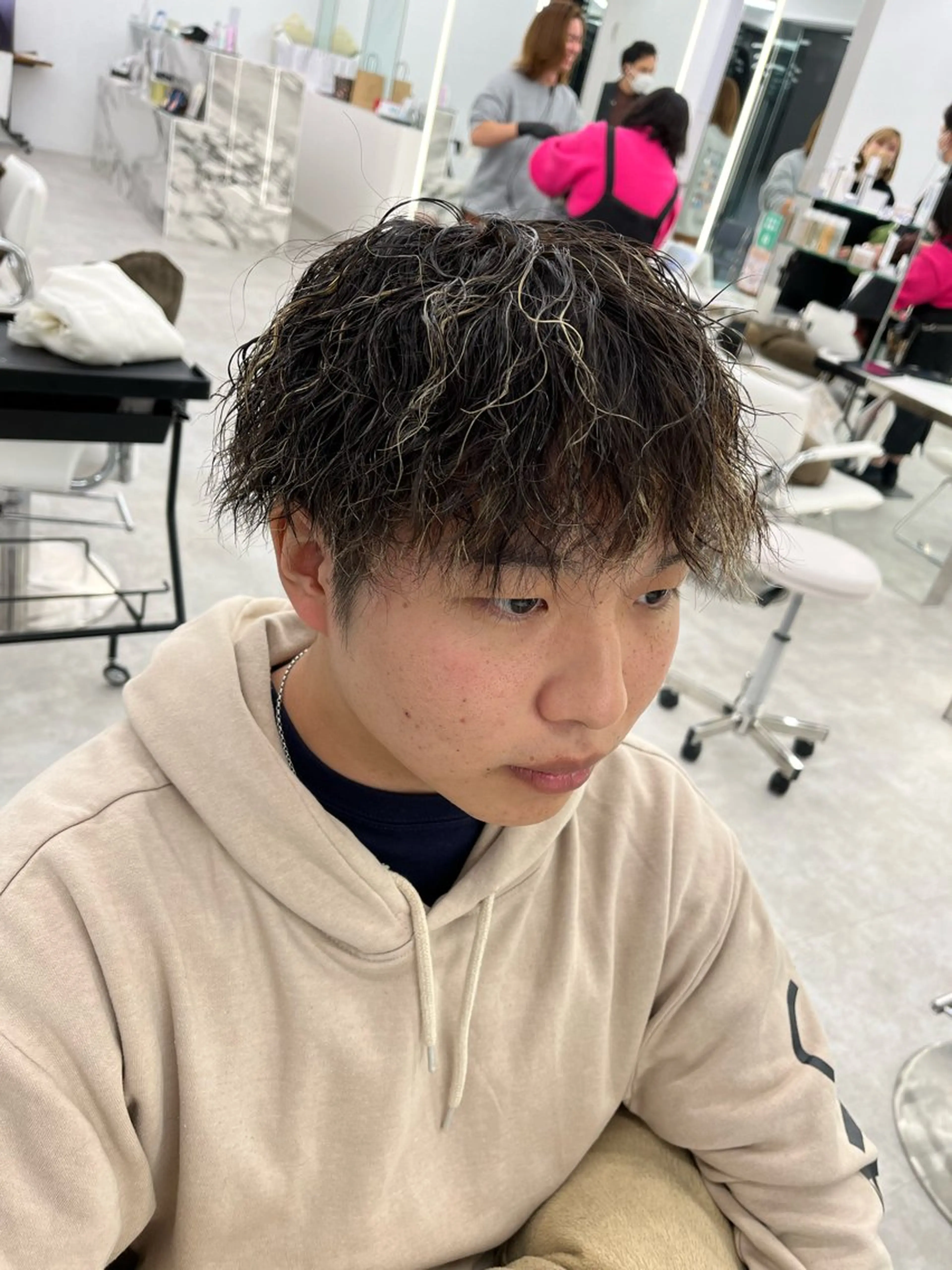 パーマ メンズ カット パーマ トリートメント 森龍馬 メンズ専門美容師のヘアスタイル