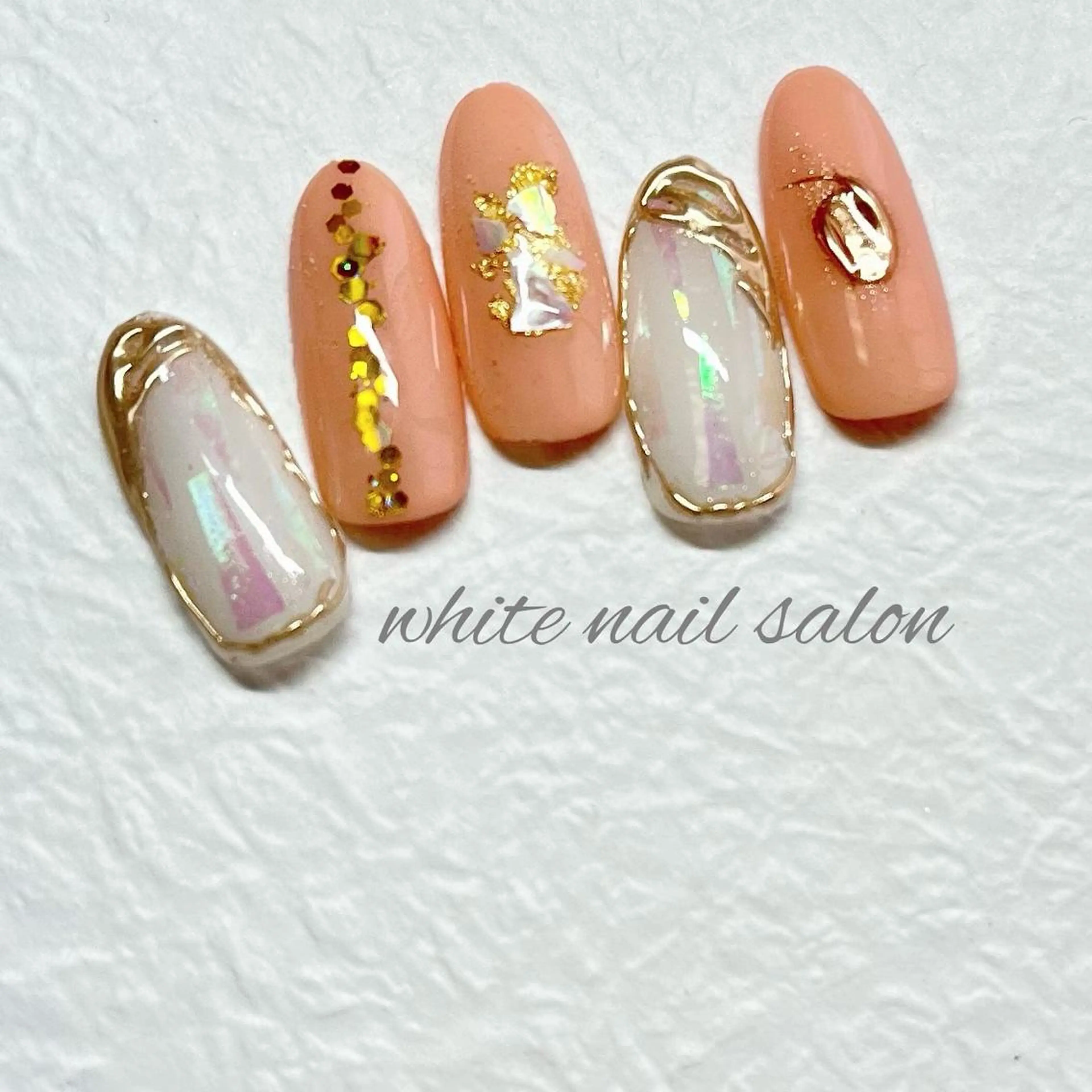 ネイル フットネイル ジェルネイル ハードジェル ラメ(グリッター) 持ち込み ハンドネイル white nail salonのネイルデザイン