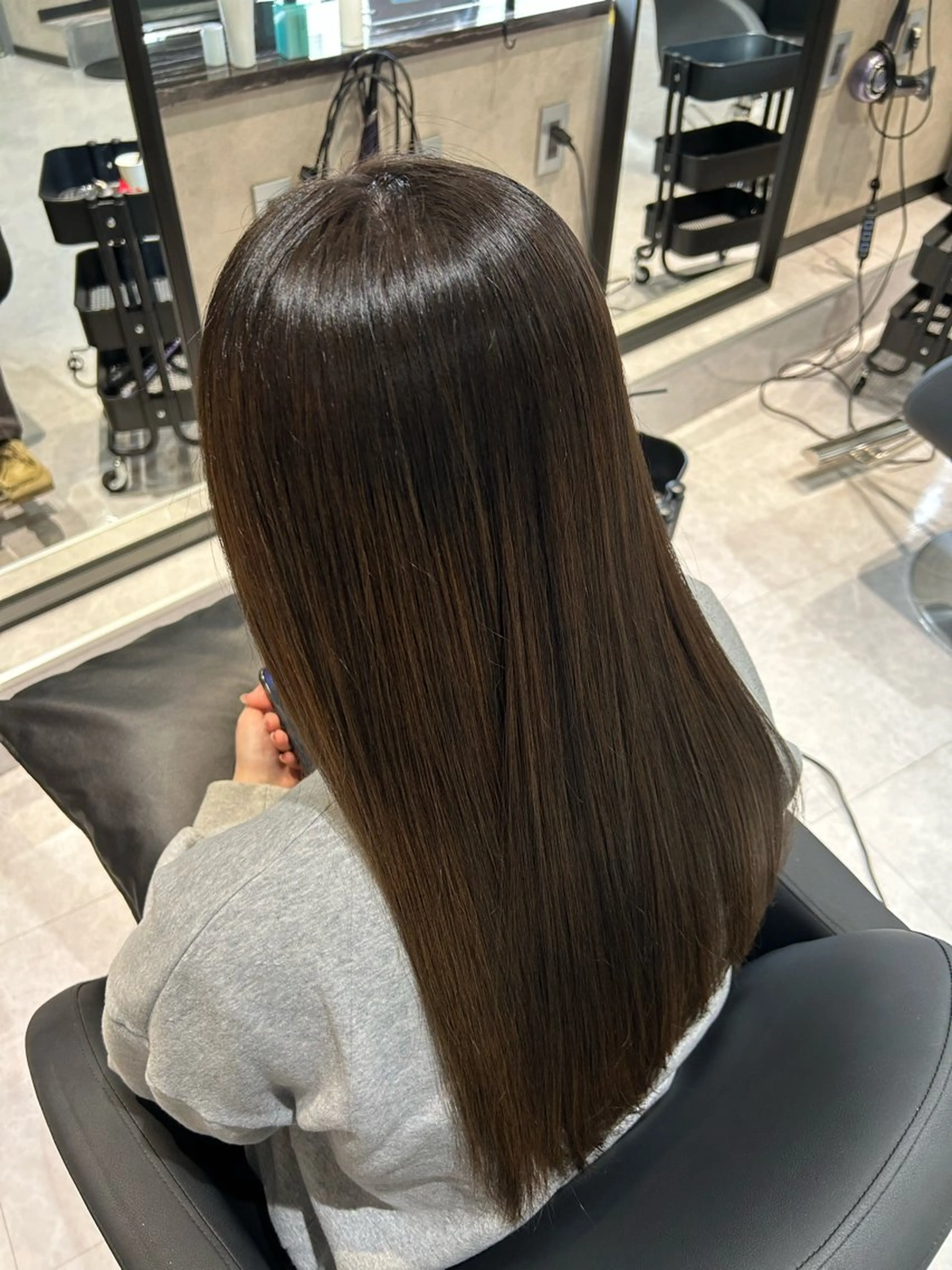 ロング カラー 髪質改善 ヘアカラー トリートメント 《.Xian》ホソミ リクのヘアスタイル