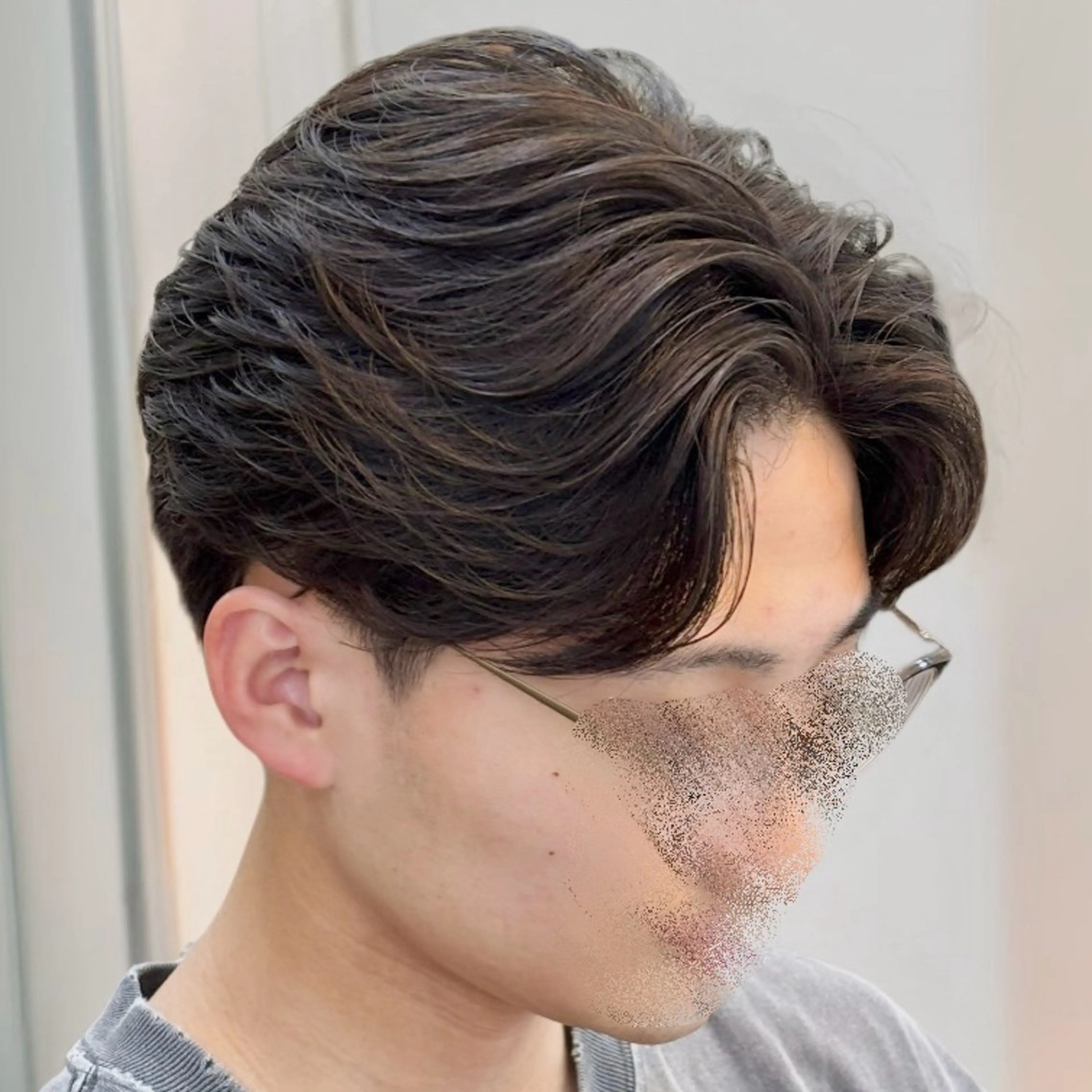 パーマ メンズ フェザーパーマ メンズパーマ カット パーマ Vicke所属・メンズ専門/韓国風 ❤️🔥吉野あいかのヘアスタイル