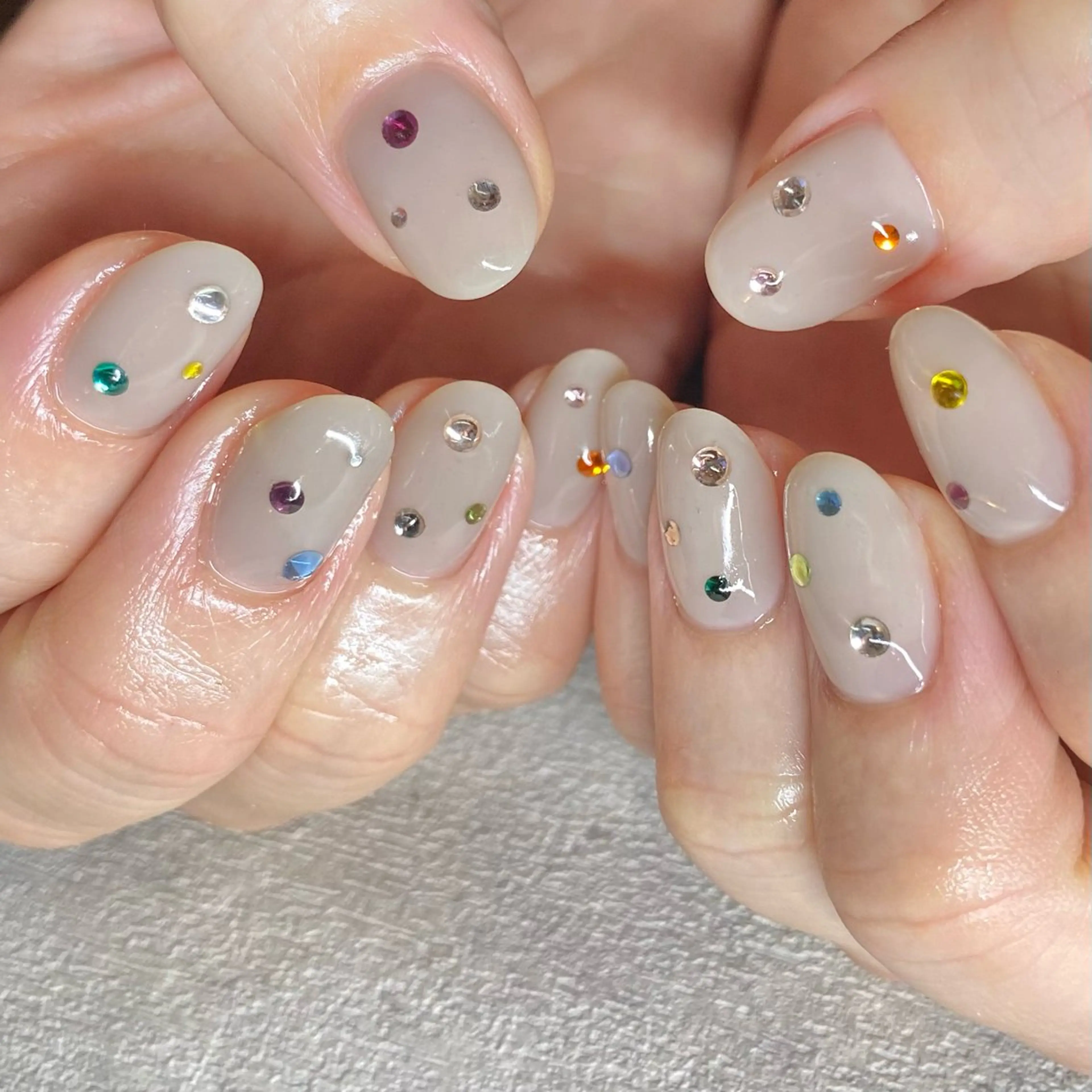 ネイル アートネイル ニュアンスネイル 冬ネイル ハンドネイル 山田 貴子のネイルデザイン