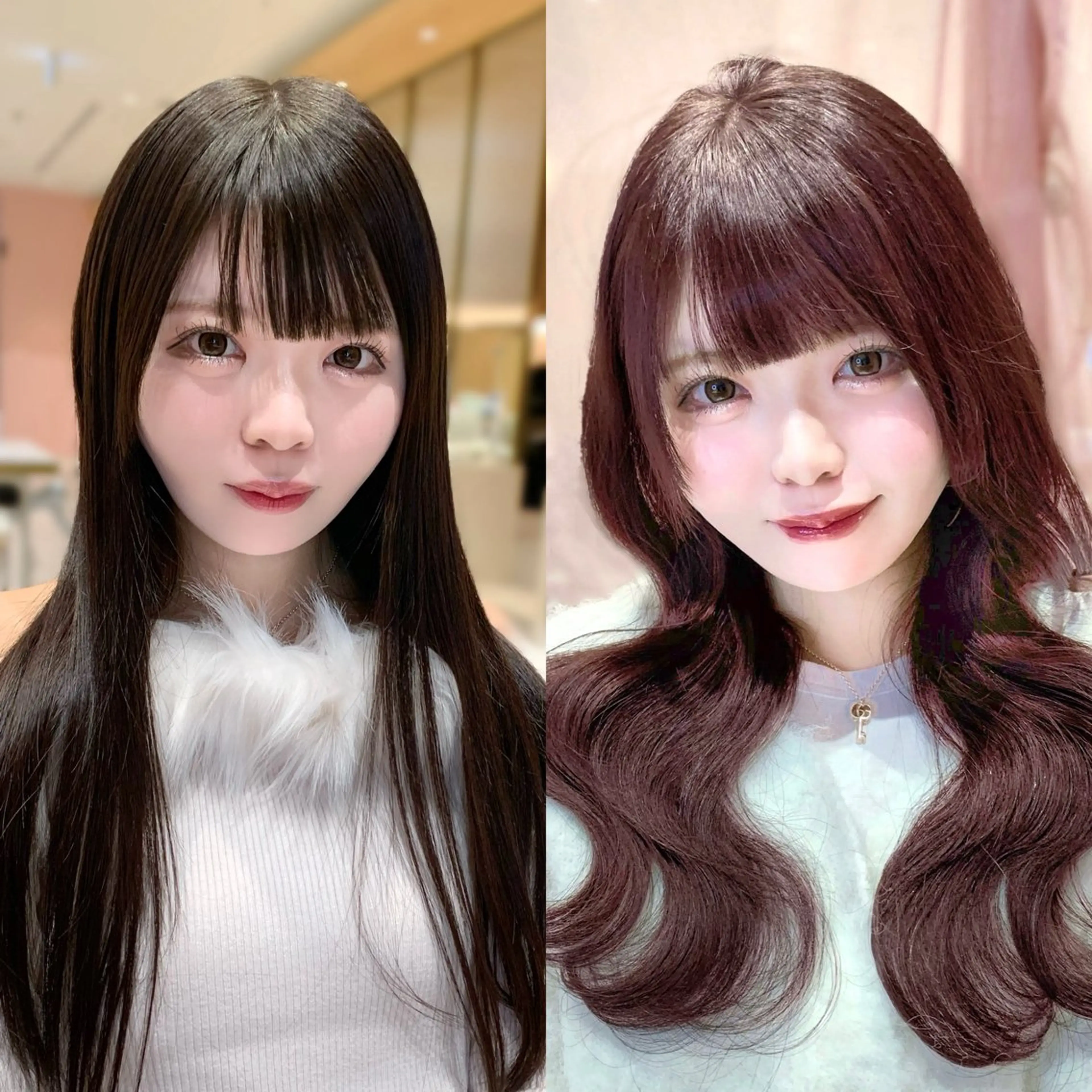 ミディアム カラー カット ヘアカラー トリートメント ヘッドスパ ヘアセット 韓国ヘア/レイヤー/ 巻き髪/りょーとのヘアスタイル