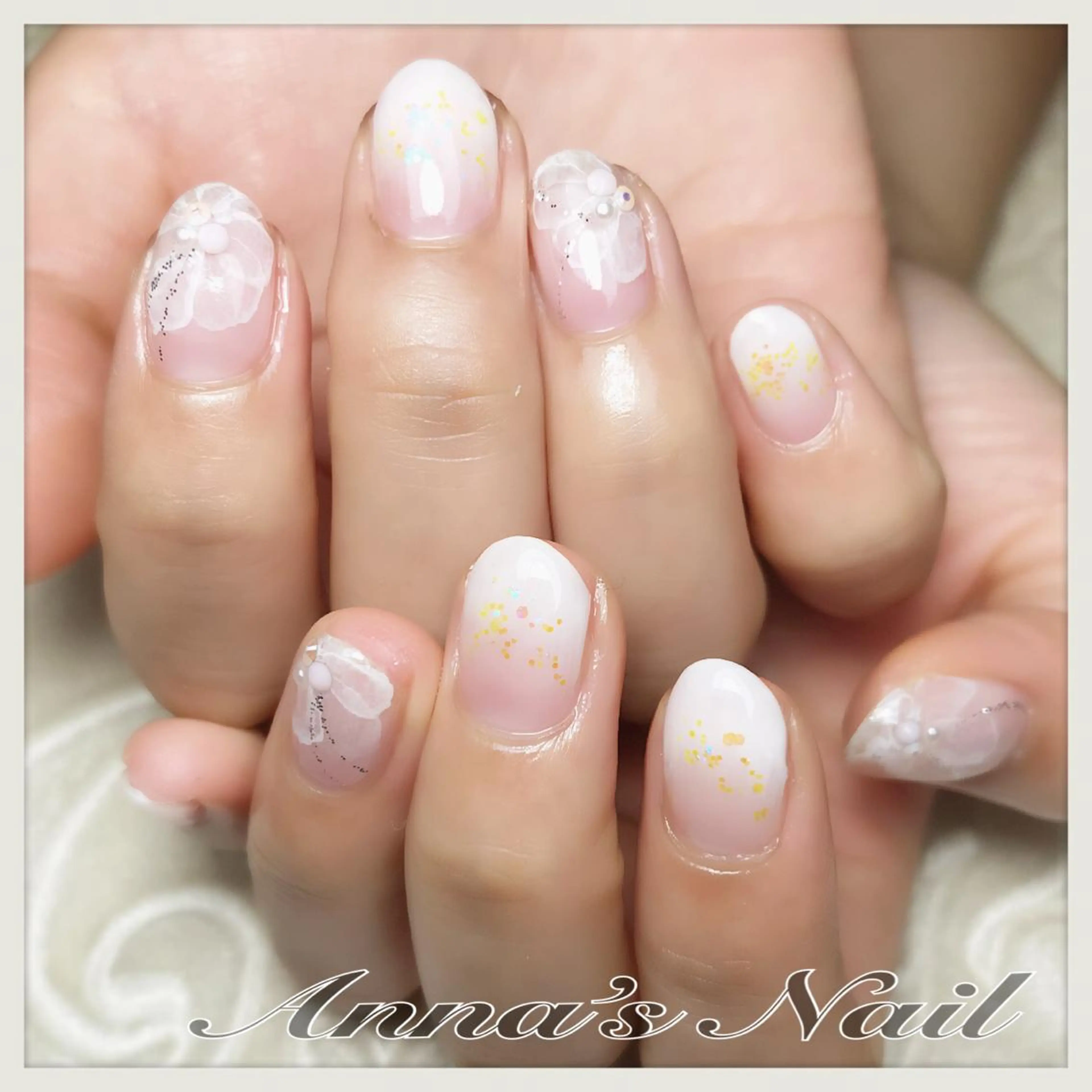 ネイル アートネイル フラワーネイル Anna’s Nail所属・清口 杏奈のネイルデザイン