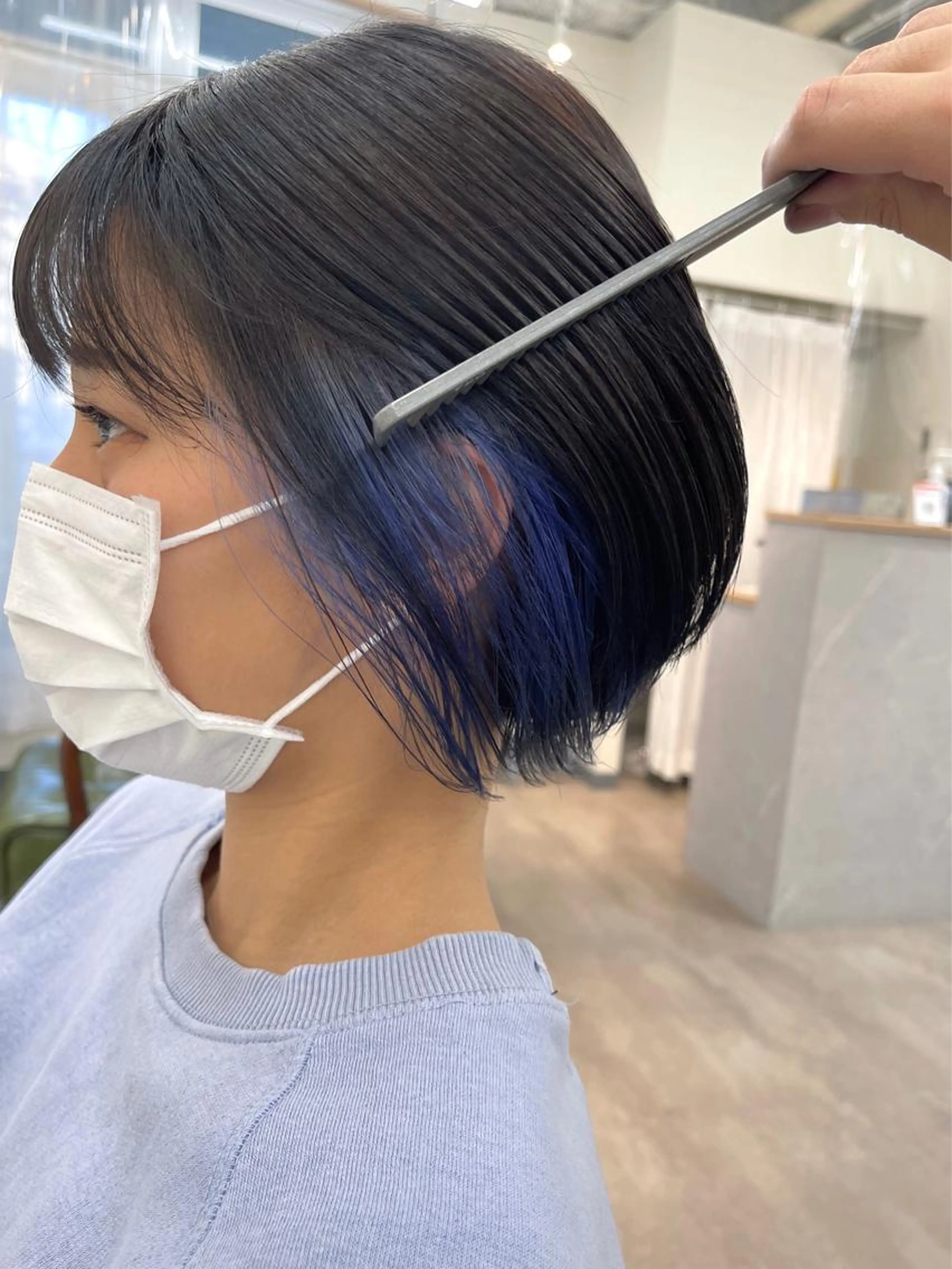 【全員】カット ＋ イヤリングカラー ＋ フルカラー ￥15300の写真