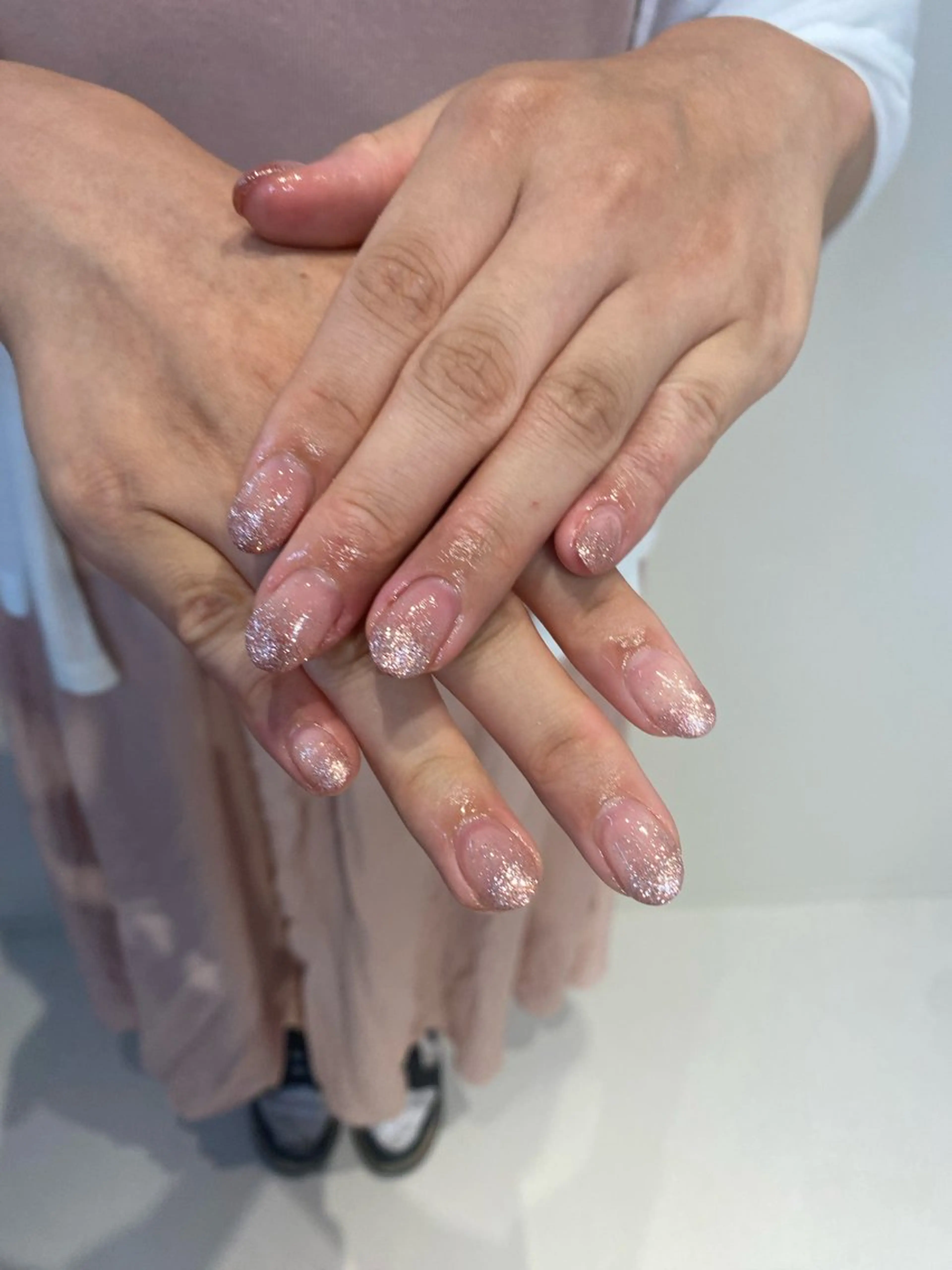 ネイル ラメ(グリッター) ラメグラデーション ピンク kaho nail8のネイルデザイン