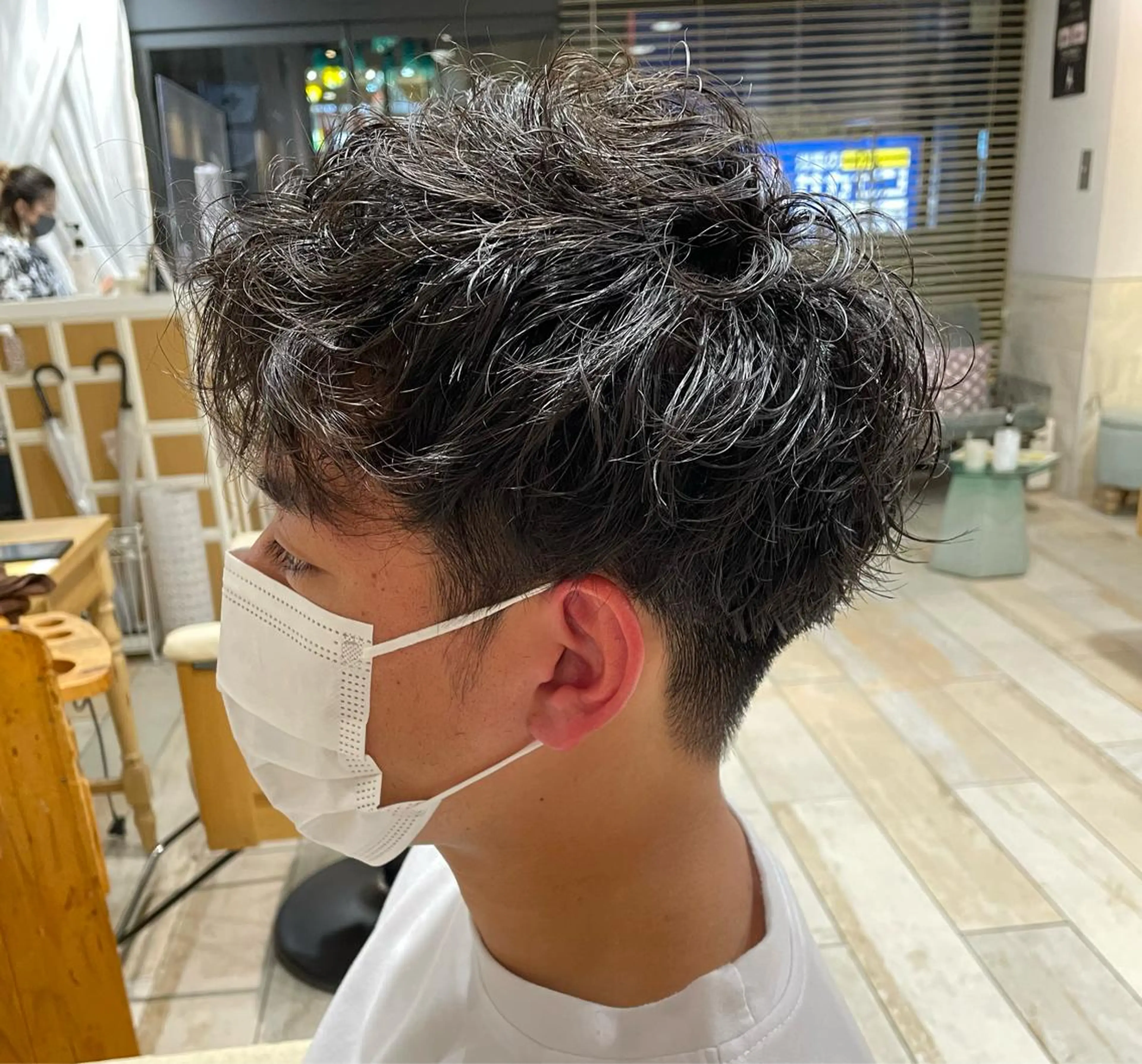 ショート パーマ メンズ カット パーマ すげ さやかのヘアスタイル