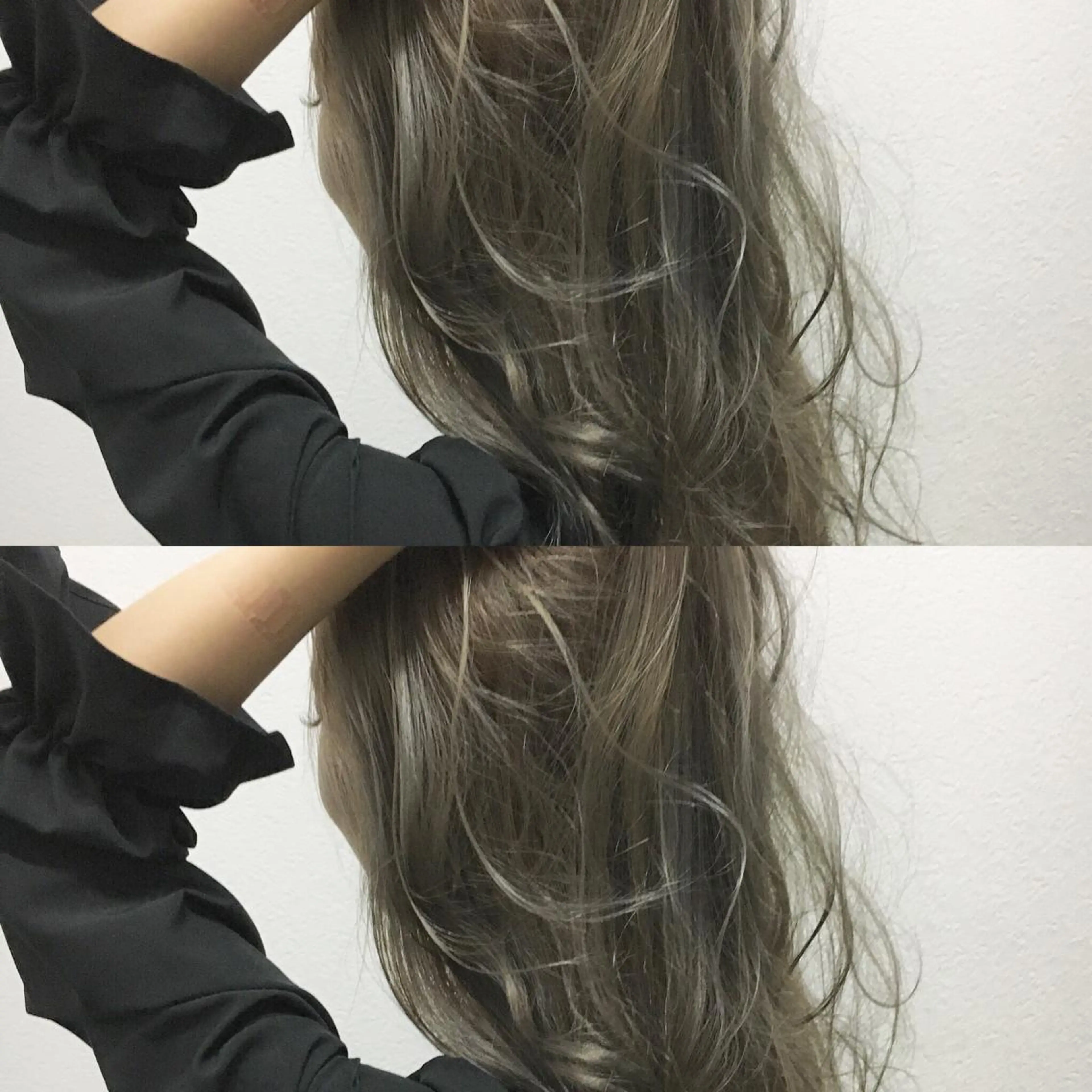 ミディアム カラー アッシュ ブリーチ 透明感カラー グレージュ ハイライトカラー ヘアカラー トリートメント JIL BLAN 京都のヘアスタイル