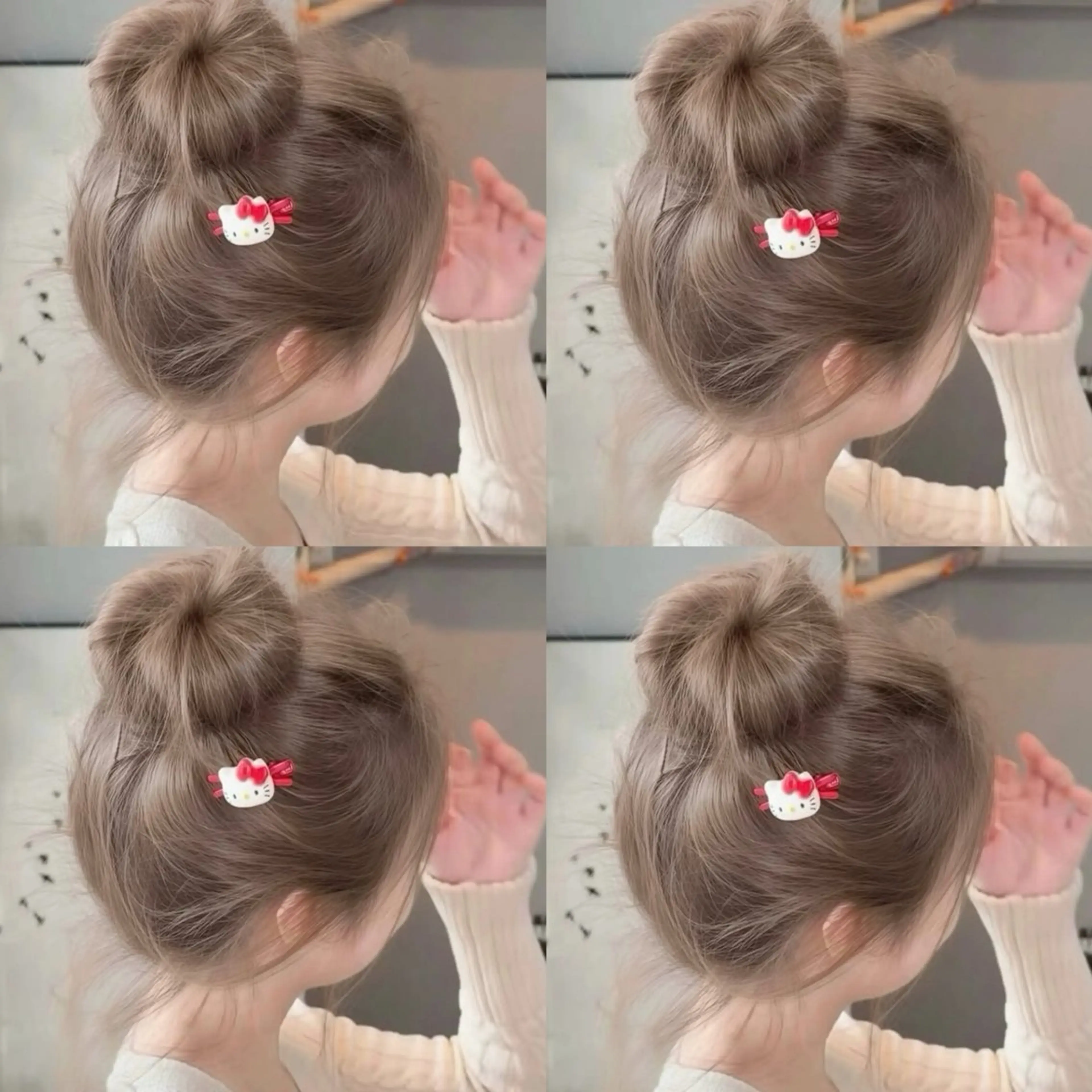 セミロング ヘアカラー トリートメント ヘッドスパ 透明感♡グレージュ ♡ミルクティー♡のヘアスタイル