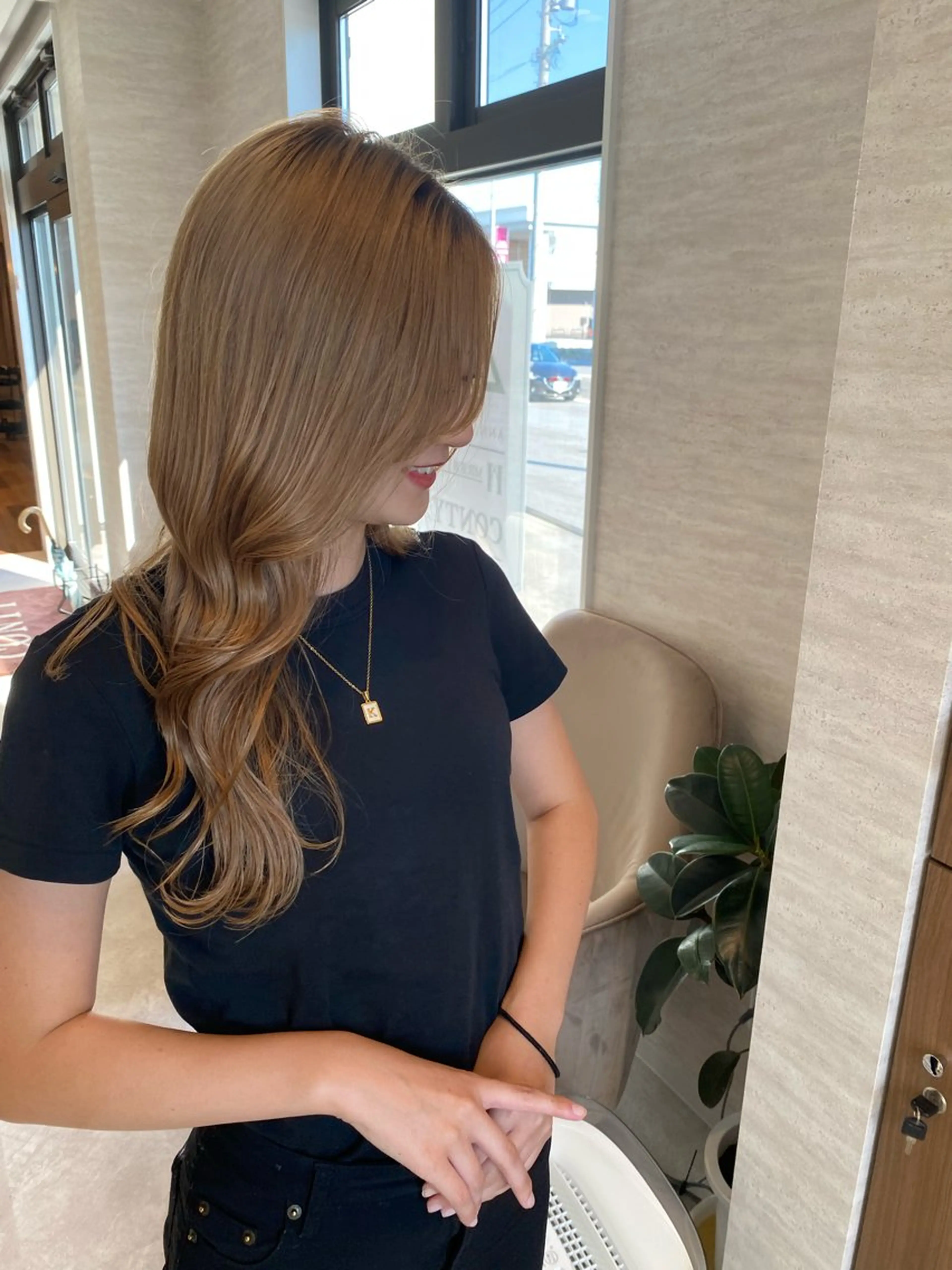 ロング レイヤーカット 森 千風優のヘアスタイル