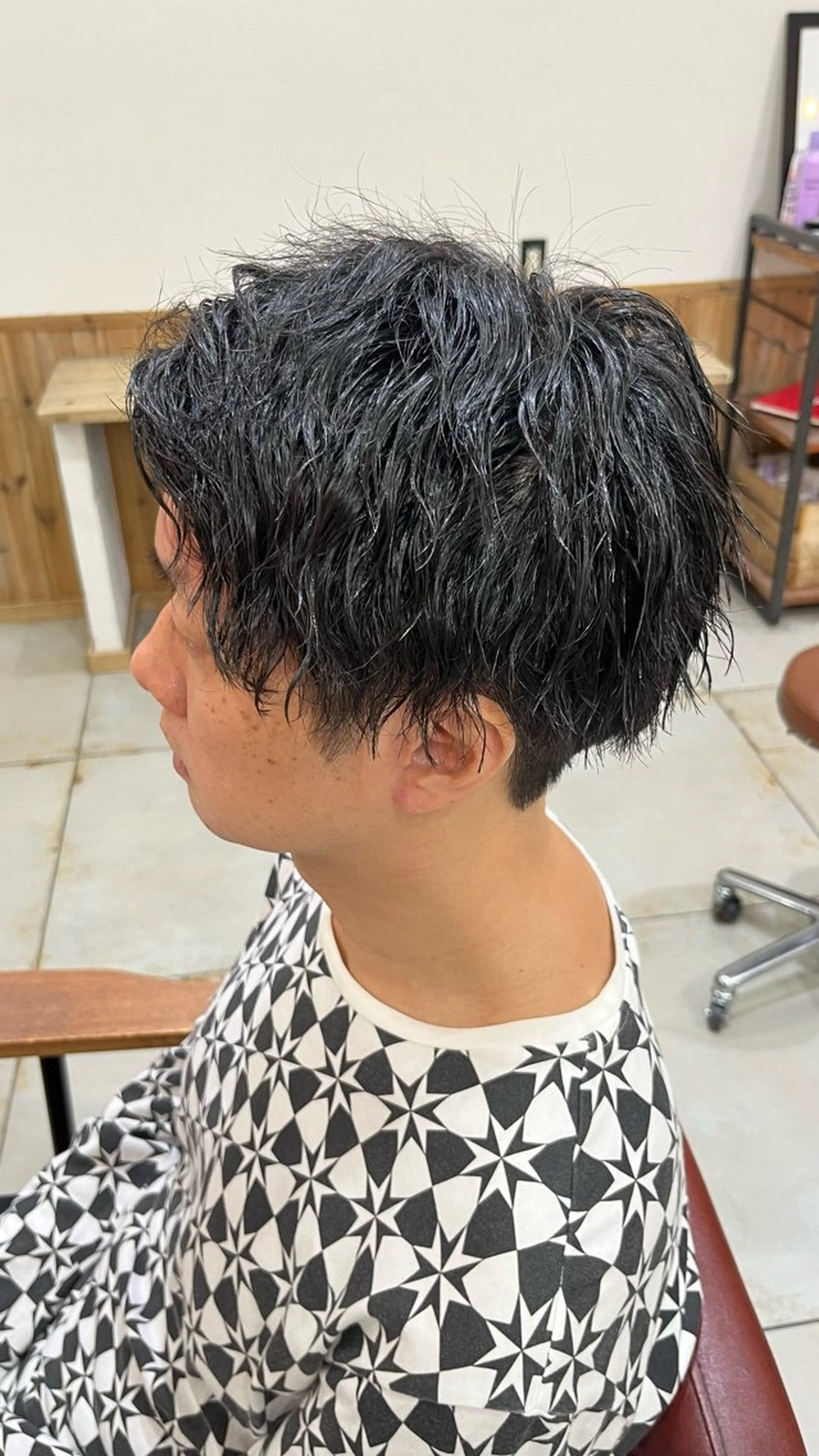 ショート パーマ メンズ カット パーマ 🦋坂本 未結🦋のヘアスタイル