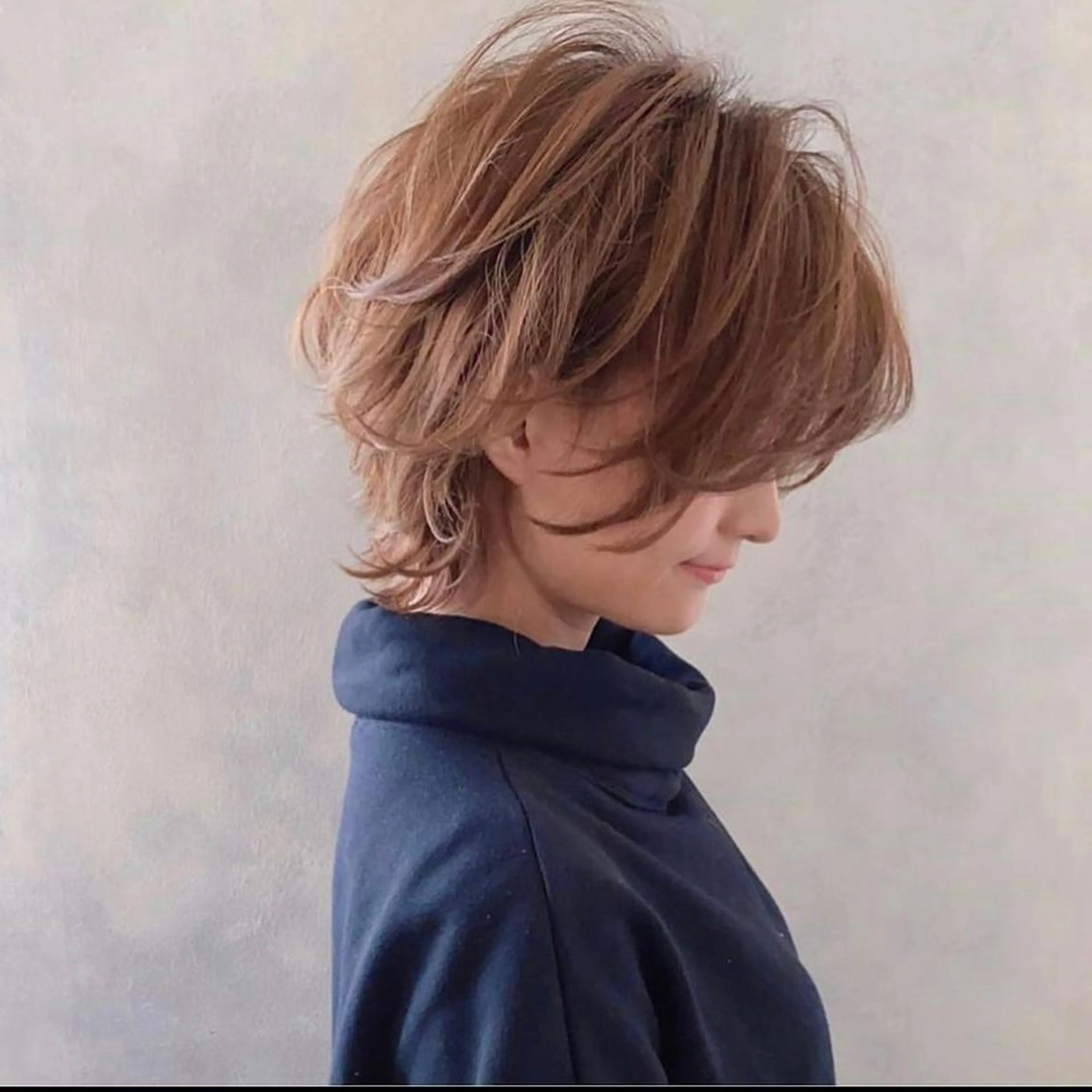 ミディアム カラー ボブ ✨️美髪矯正×似合わ せ艶カラー✨藤田透のヘアスタイル