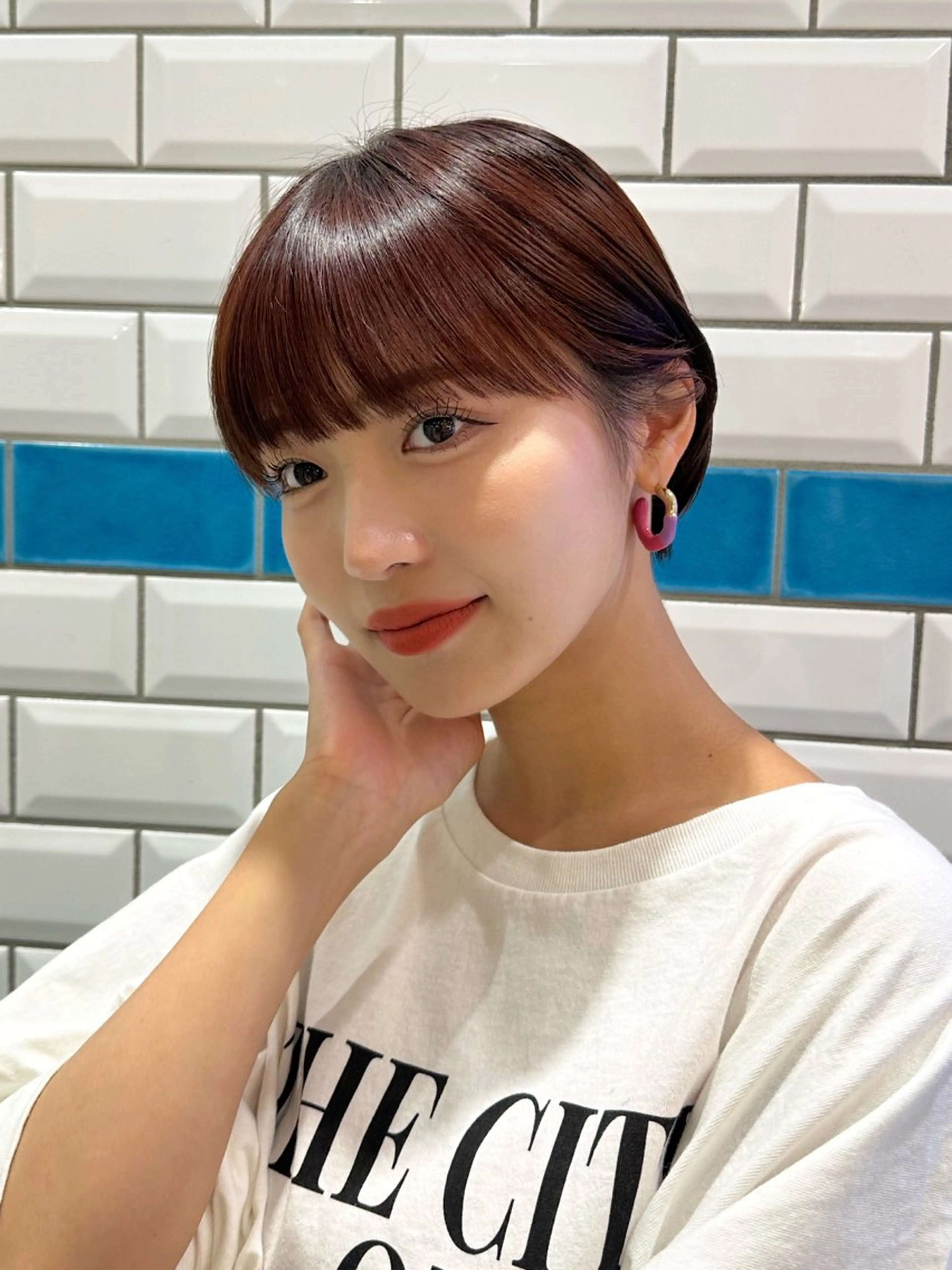 ショート カラー メンズ カット ヘアカラー トリートメント 新宿/髪質改善/艶髪 韓国ヘア/大重聖斗のヘアスタイル