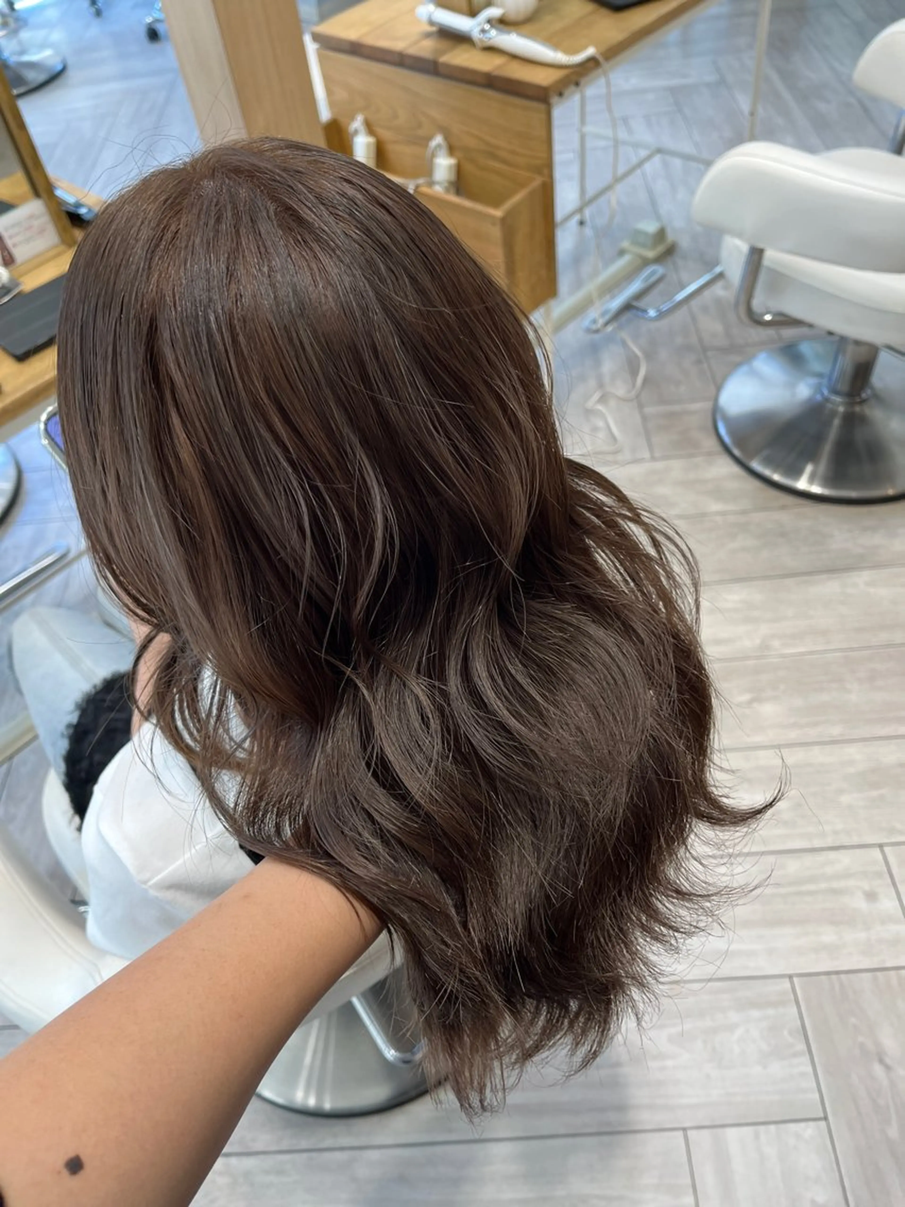 セミロング アッシュ ヘアカラー トリートメント AVANCE. chisatoのヘアスタイル