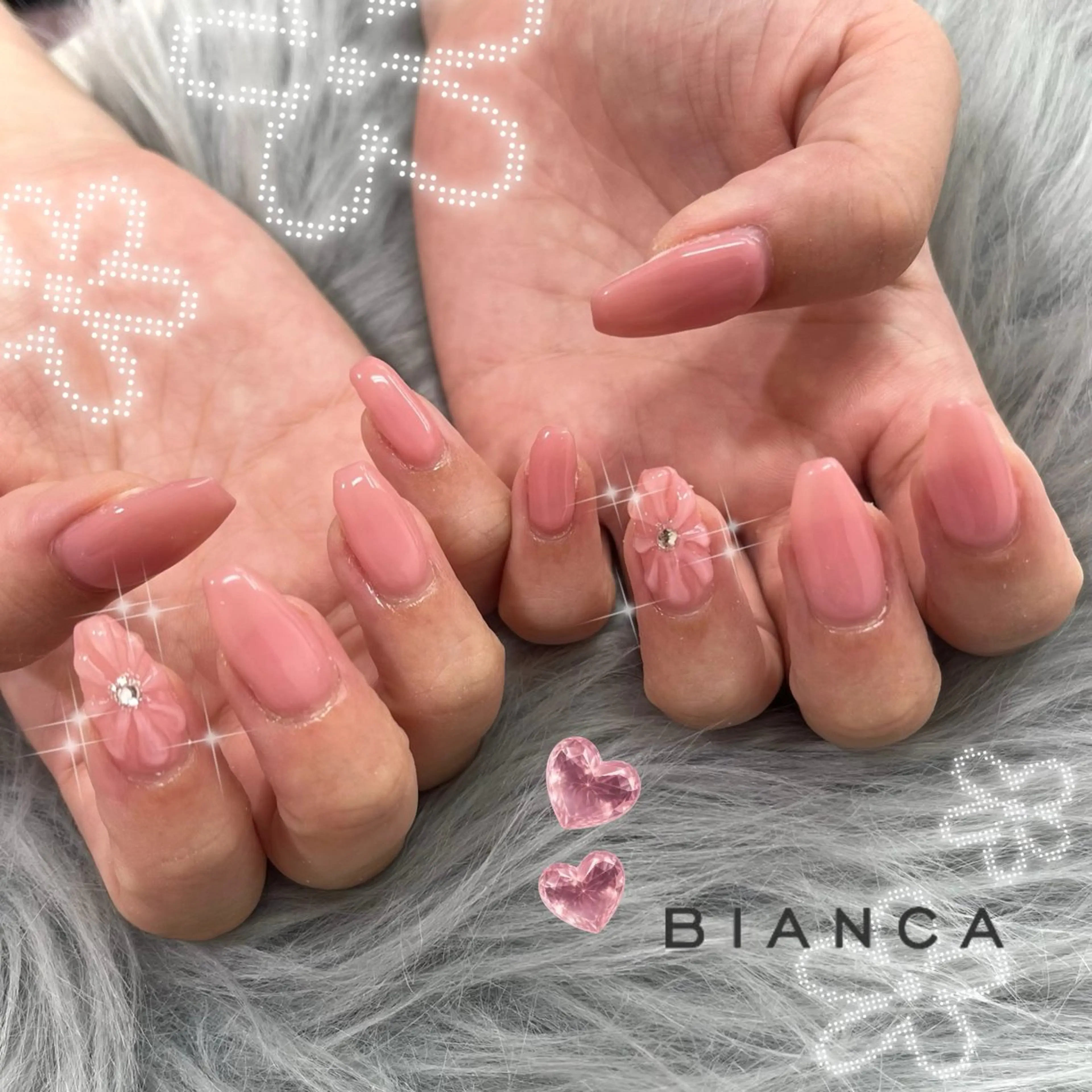 ネイル ハンドネイル Bianca 横関 野々香.｡.:*☆のネイルデザイン