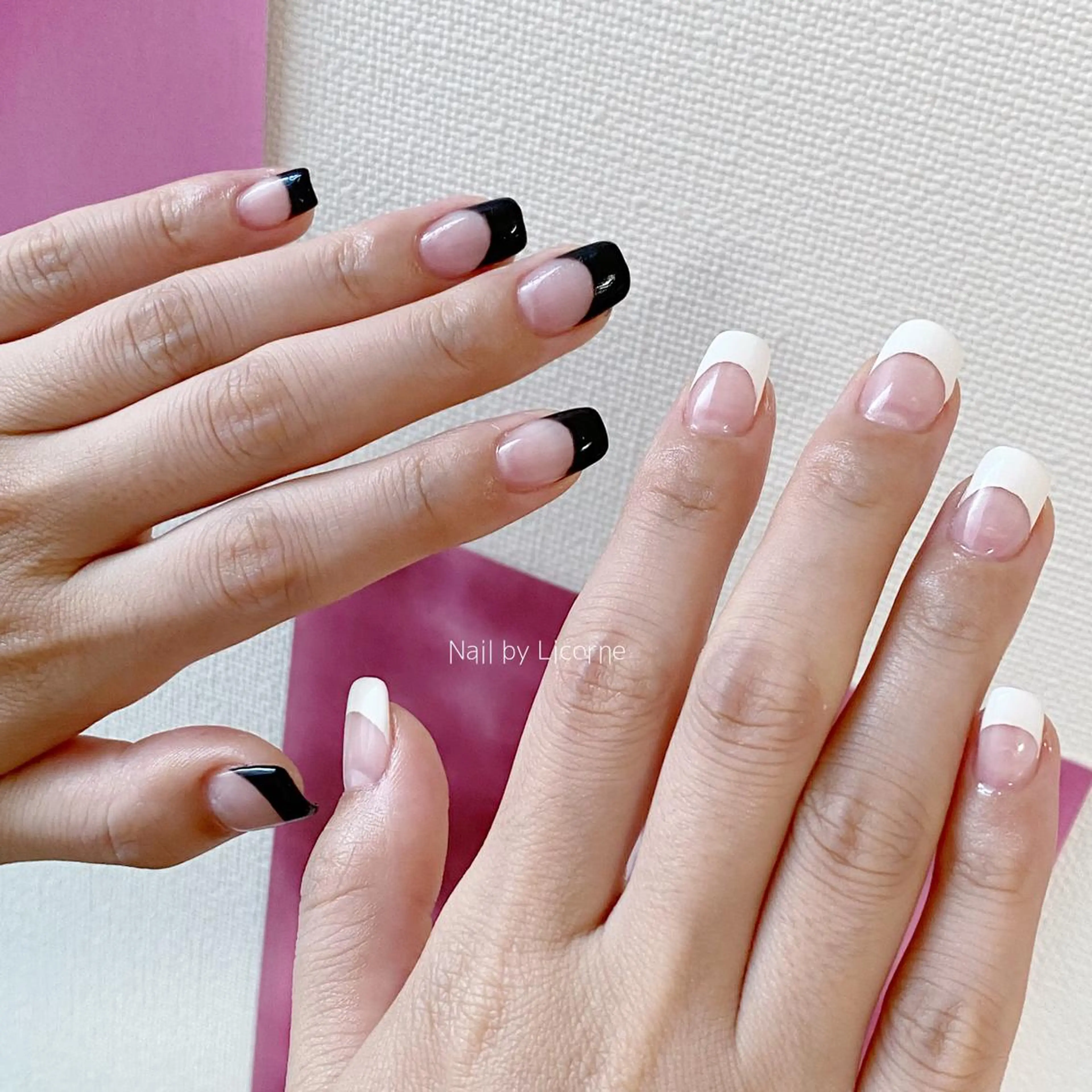 ネイル アートネイル オーロラネイル フレンチネイル 氷ネイル・うるうるネイル マグネットネイル ハンドネイル Nail by Licorneのネイルデザイン