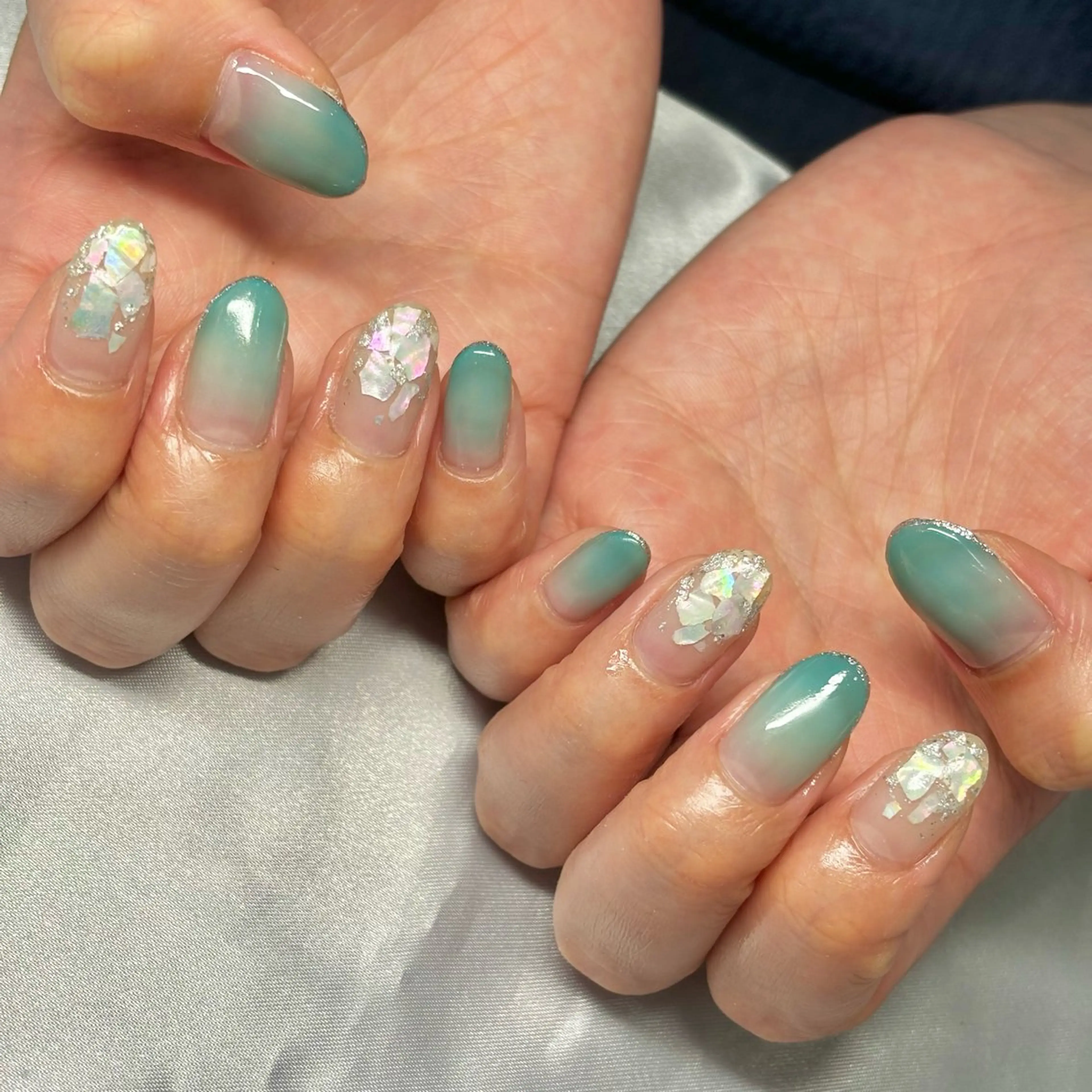 メンズ ネイル グラデーション ハンドネイル ハンドケア nail&eye Aoのマツエク・マツパデザイン