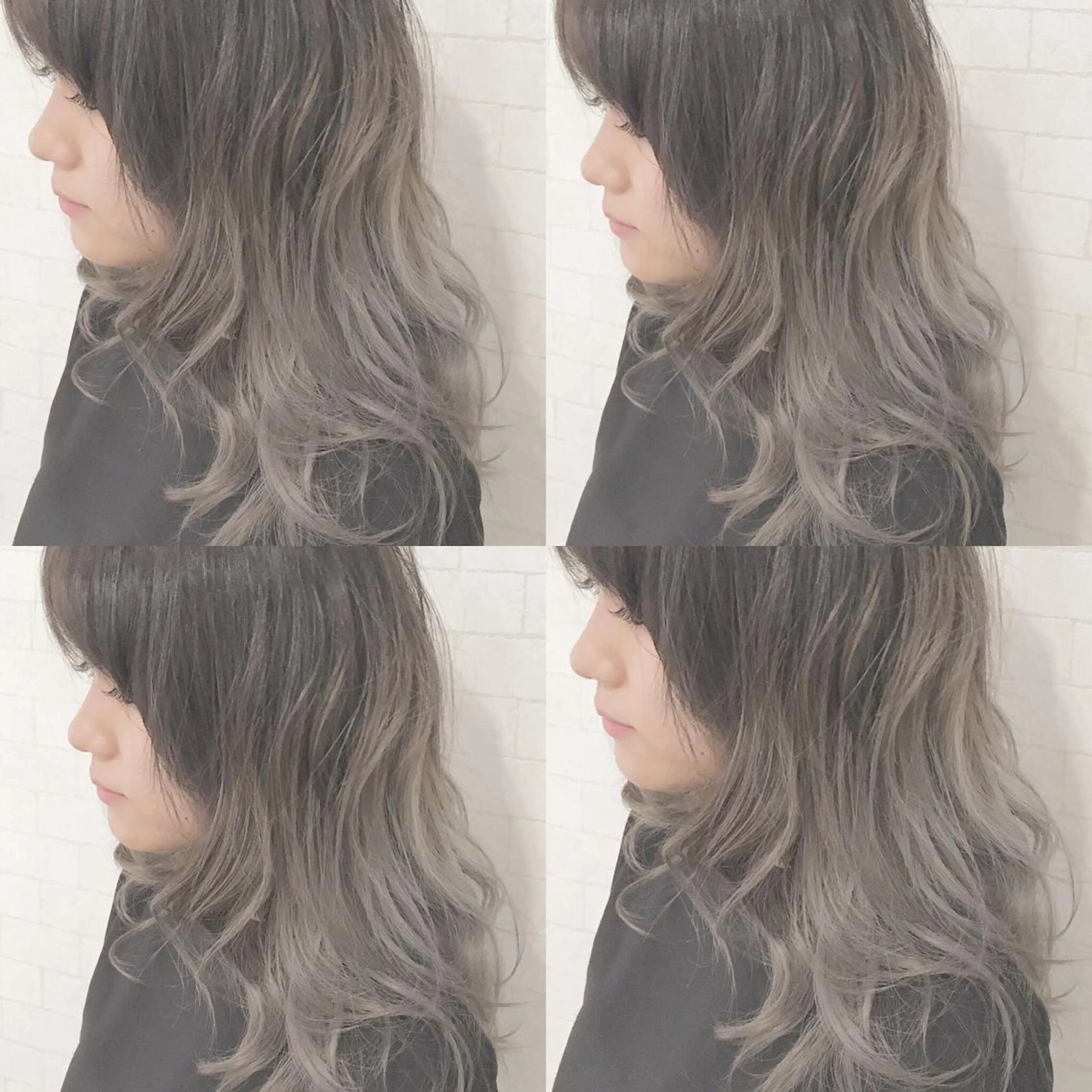 ミディアム カラー アディクシーカラー ブリーチ シルバー ヘアカラー JIL BLAN 京都のヘアスタイル