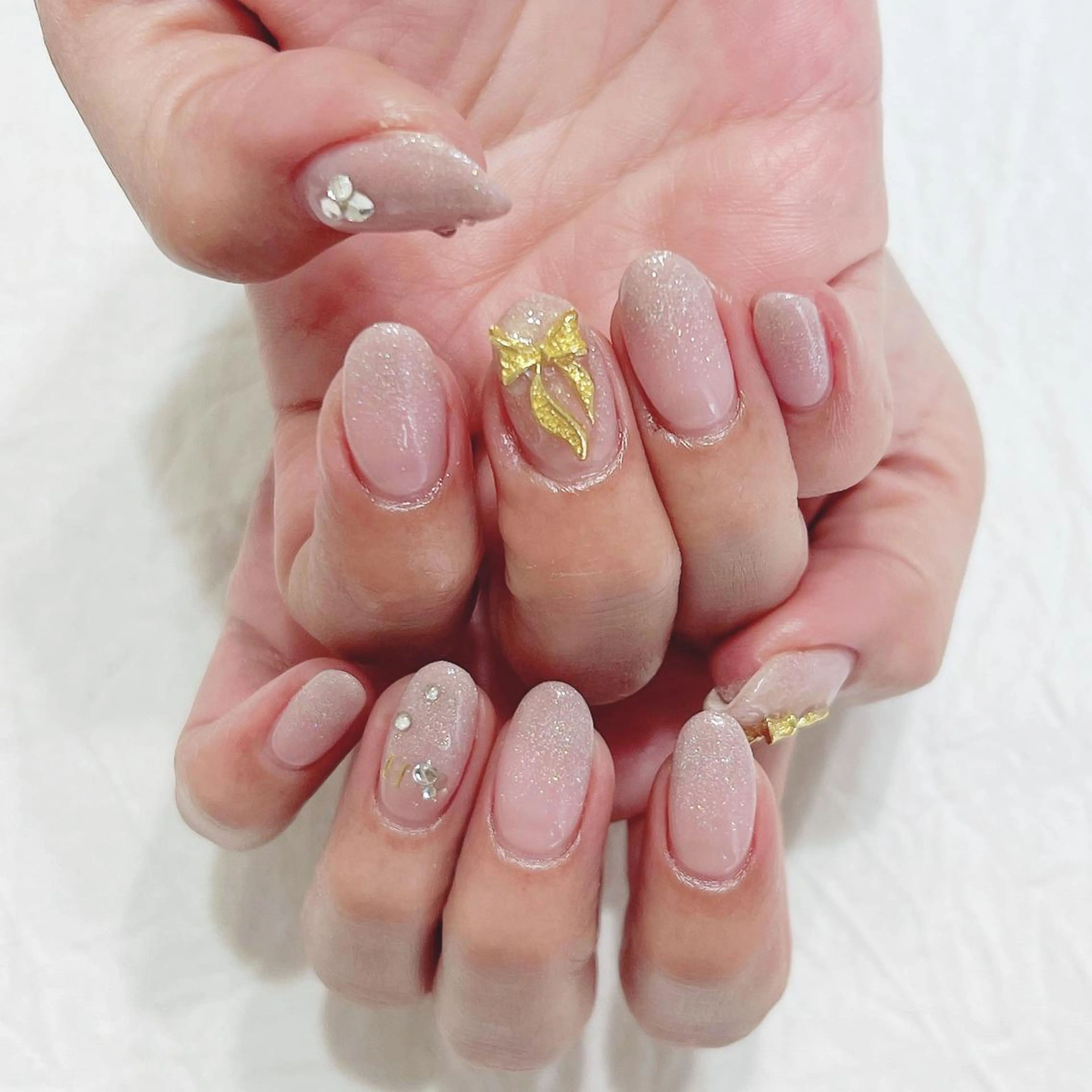 ネイル リボン ハンドネイル peaberry nailのネイルデザイン