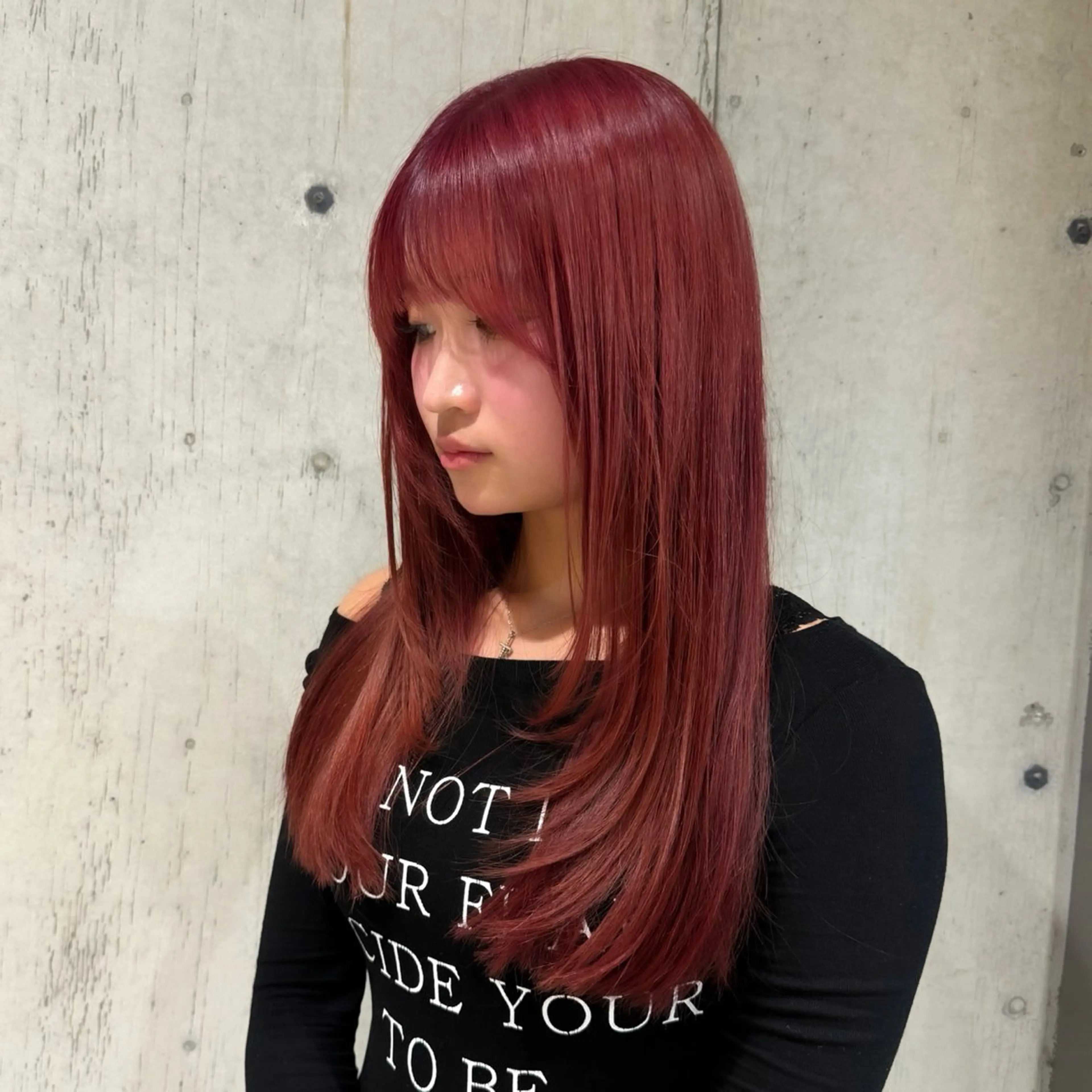 セミロング カラー レイヤーカット カット ヘアカラー トリートメント 🎃似合わせ暖色/ 抜け感レイヤー/ゆいのヘアスタイル