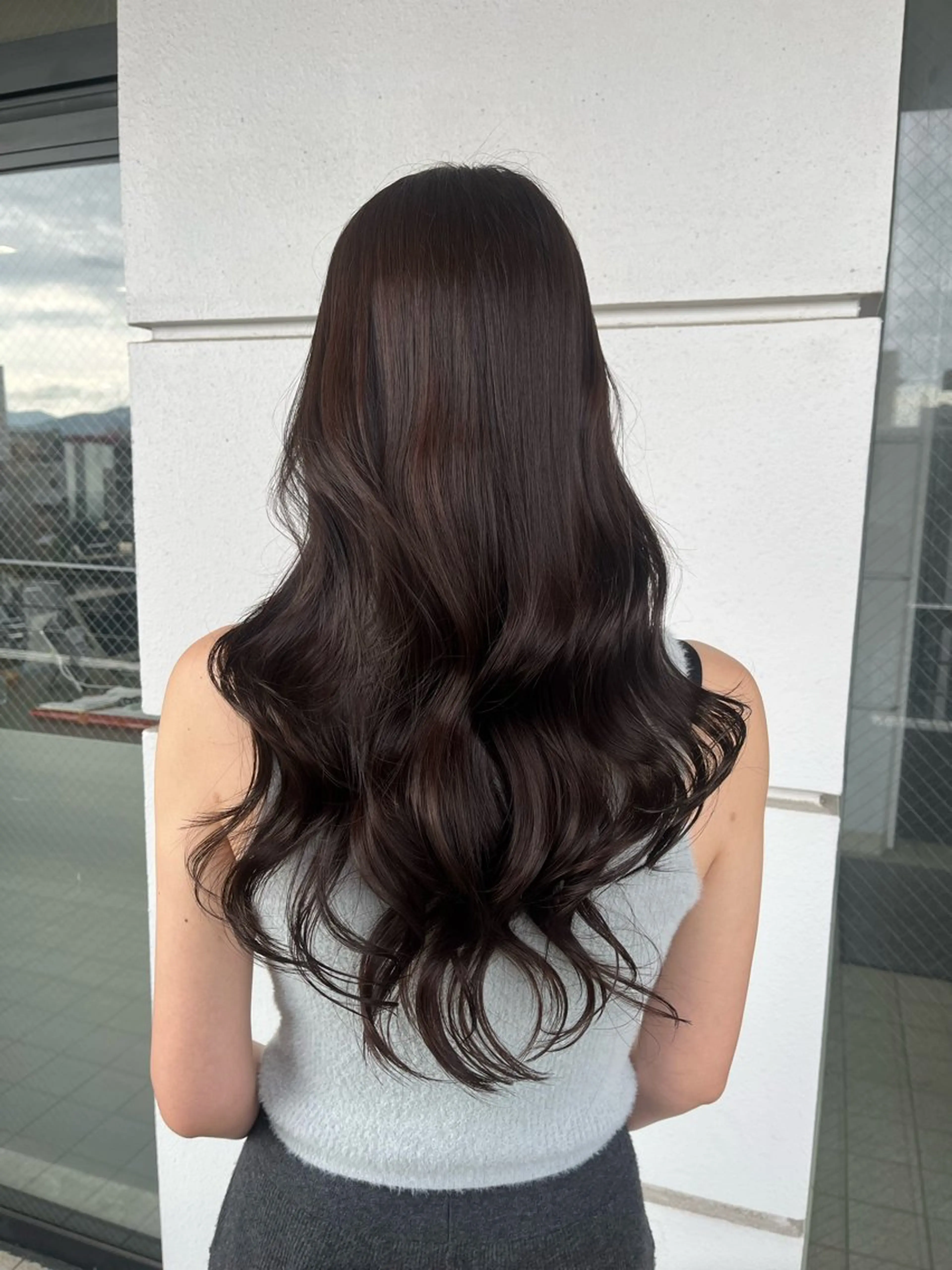 ロング カット ヘアカラー トリートメント 髪質改善×韓国ヘア 🫧天神美容室のヘアスタイル