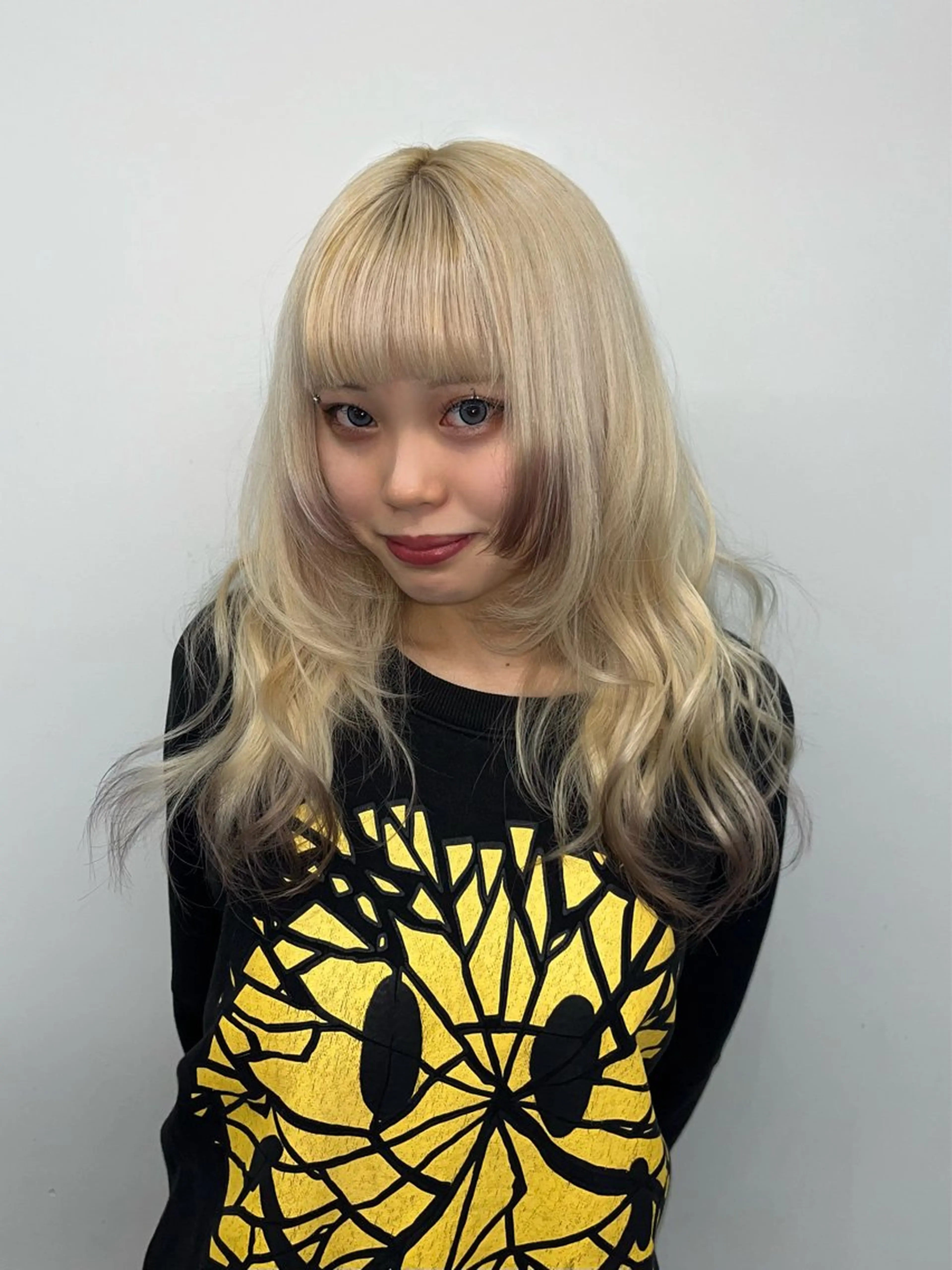 ミディアム カラー yuan tanakaのヘアスタイル