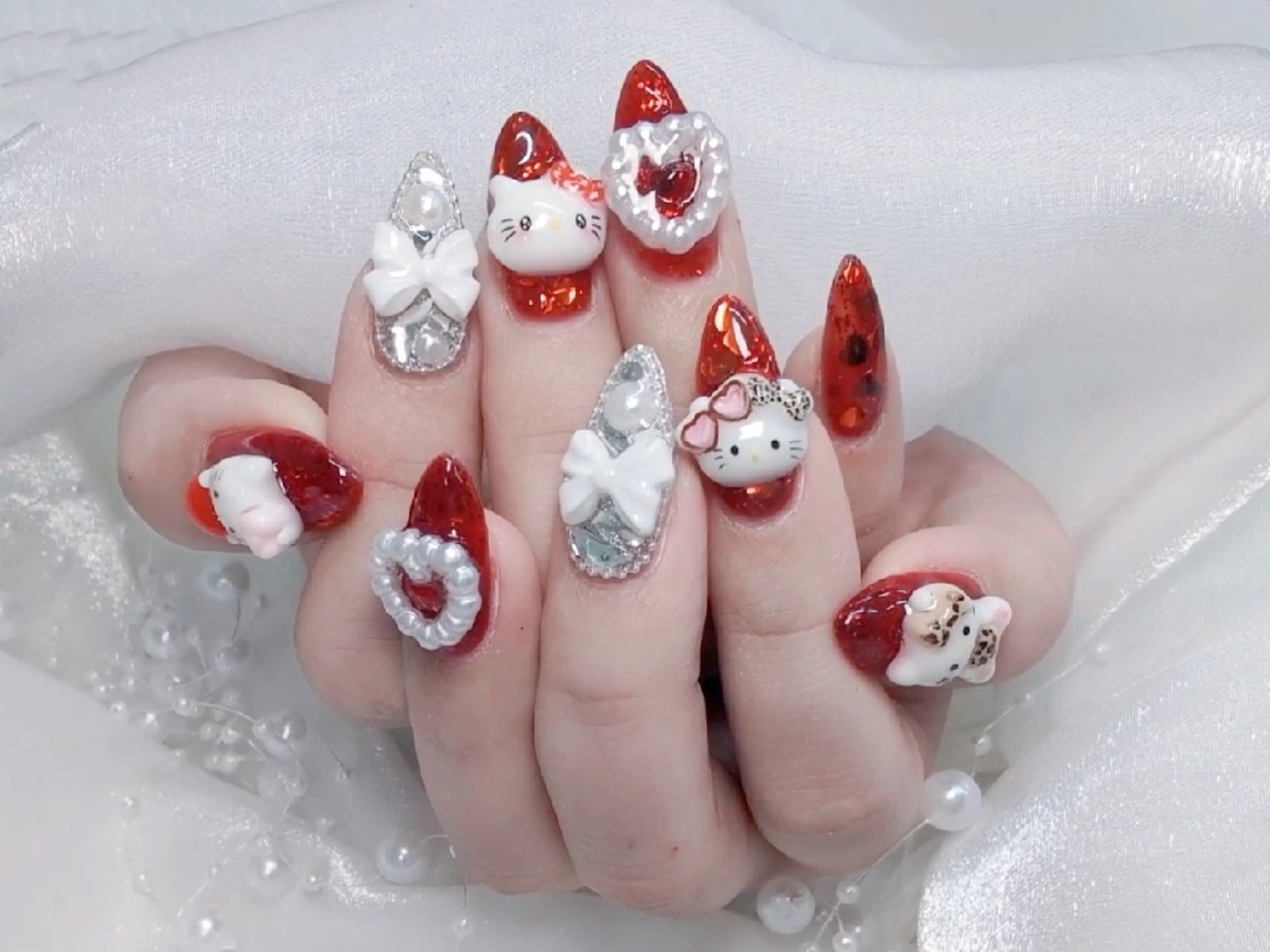 ネイル チークネイル 長さ出し フラッシュネイル フレンチネイル ジェルネイル Chouette Nailのネイルデザイン