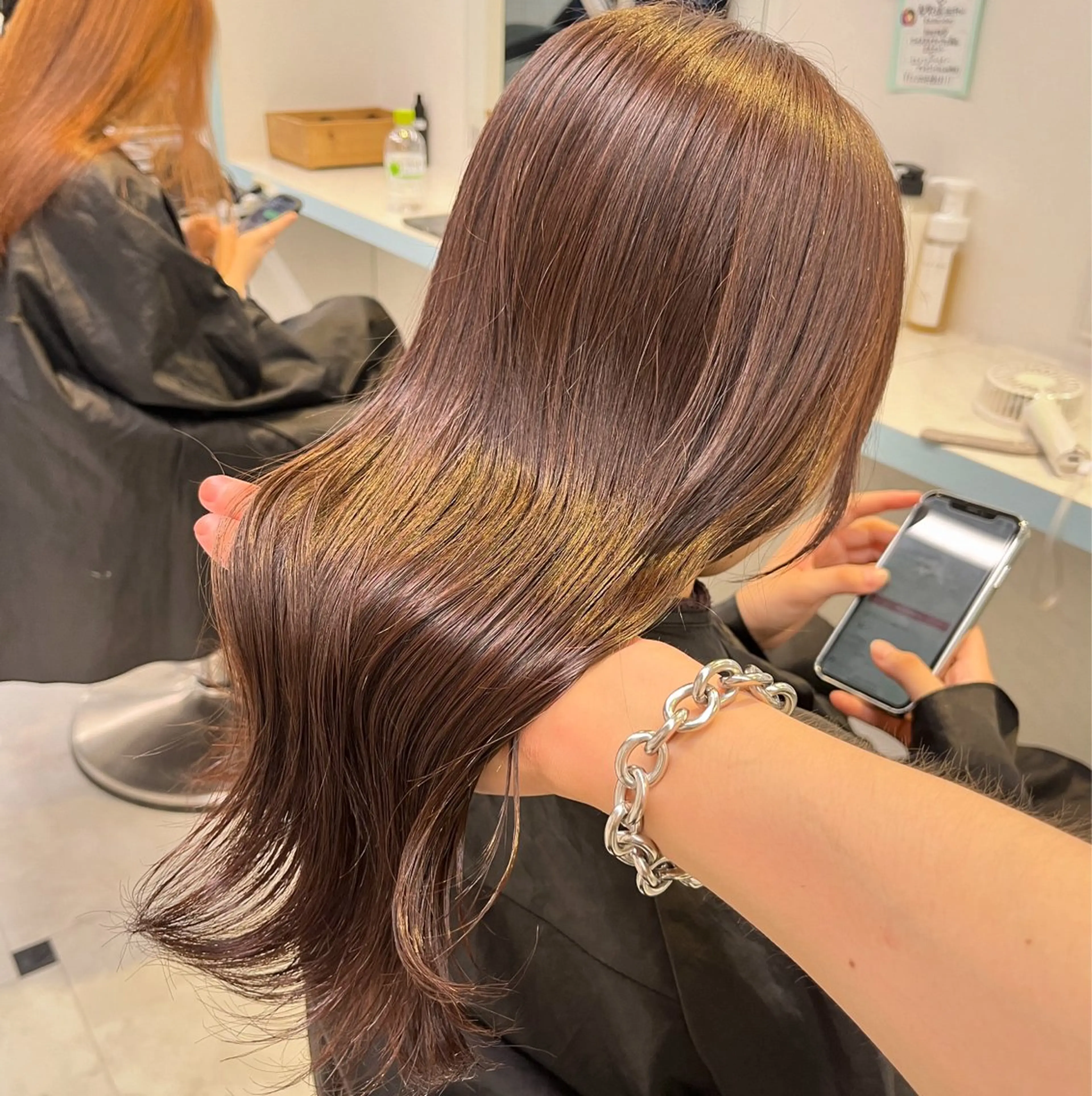 カラー カット ヘアカラー トリートメント 似合わせ💗透け感 💗ブリーチなし💗のヘアスタイル