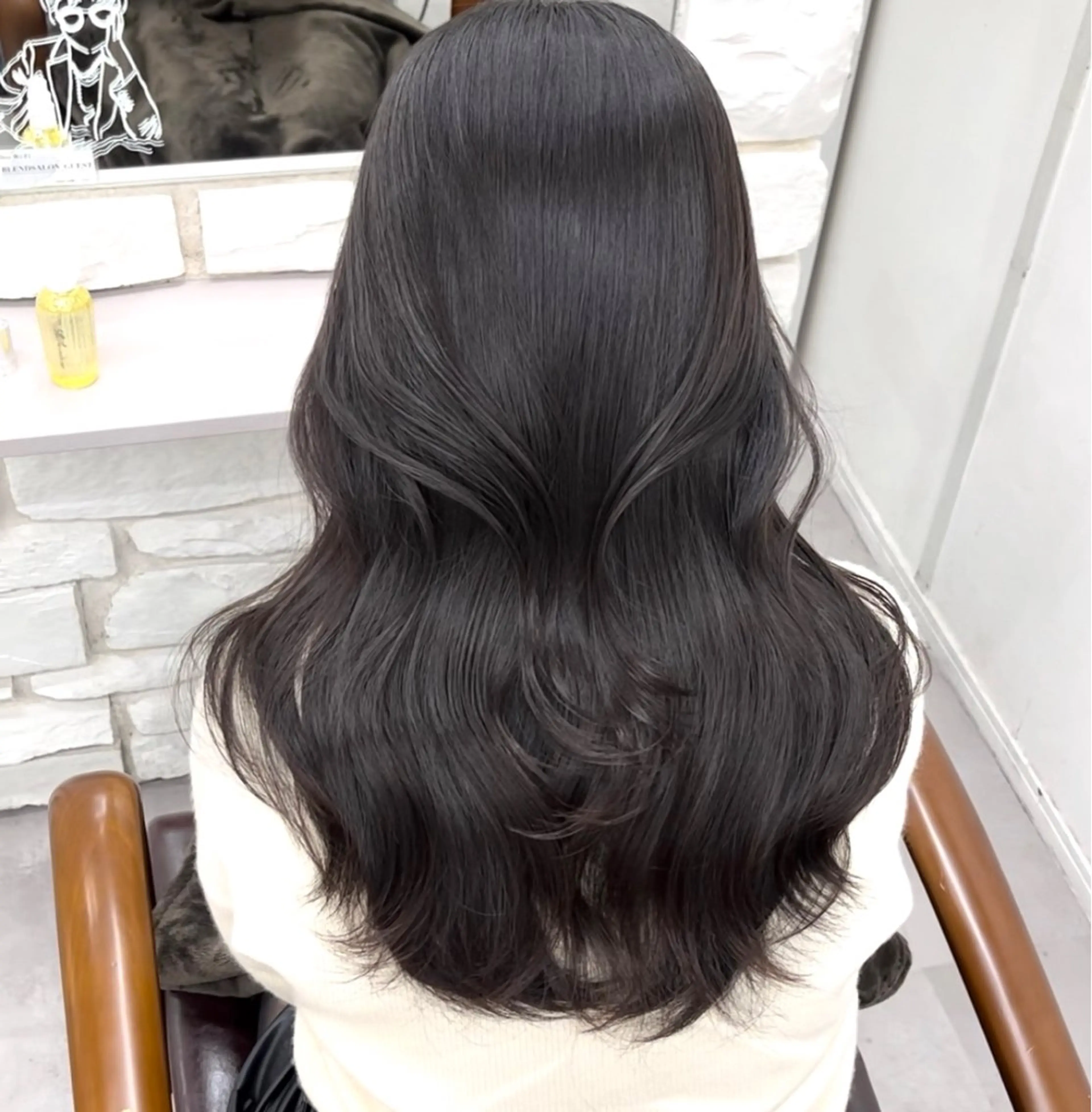 ロング カラー グレージュ カット ヘアカラー トリートメント 天王寺髪質改善なら よしみさん✨のヘアスタイル