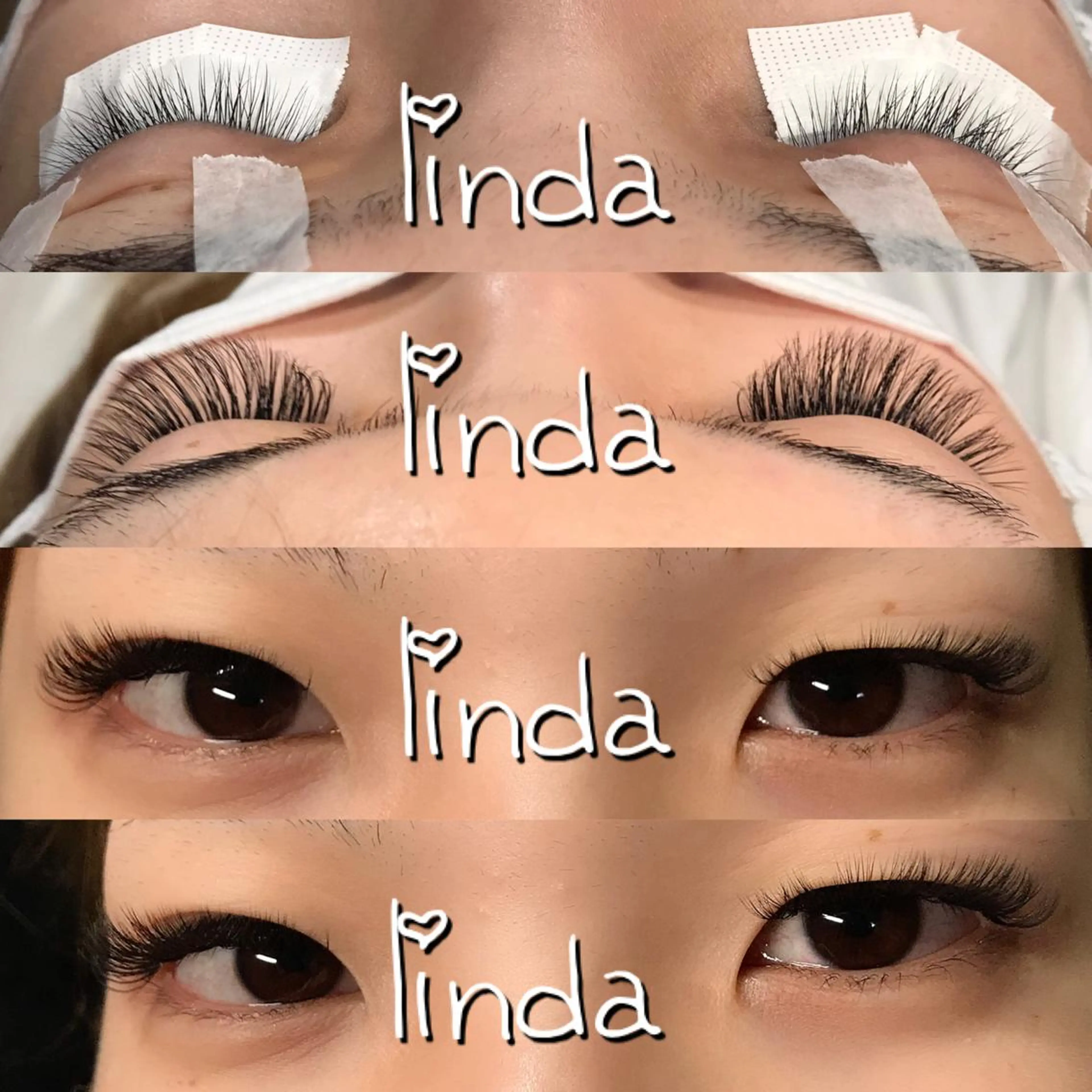 マツエク・マツパ 付け放題 ボリュームラッシュ linda lashesのマツエク・マツパデザイン