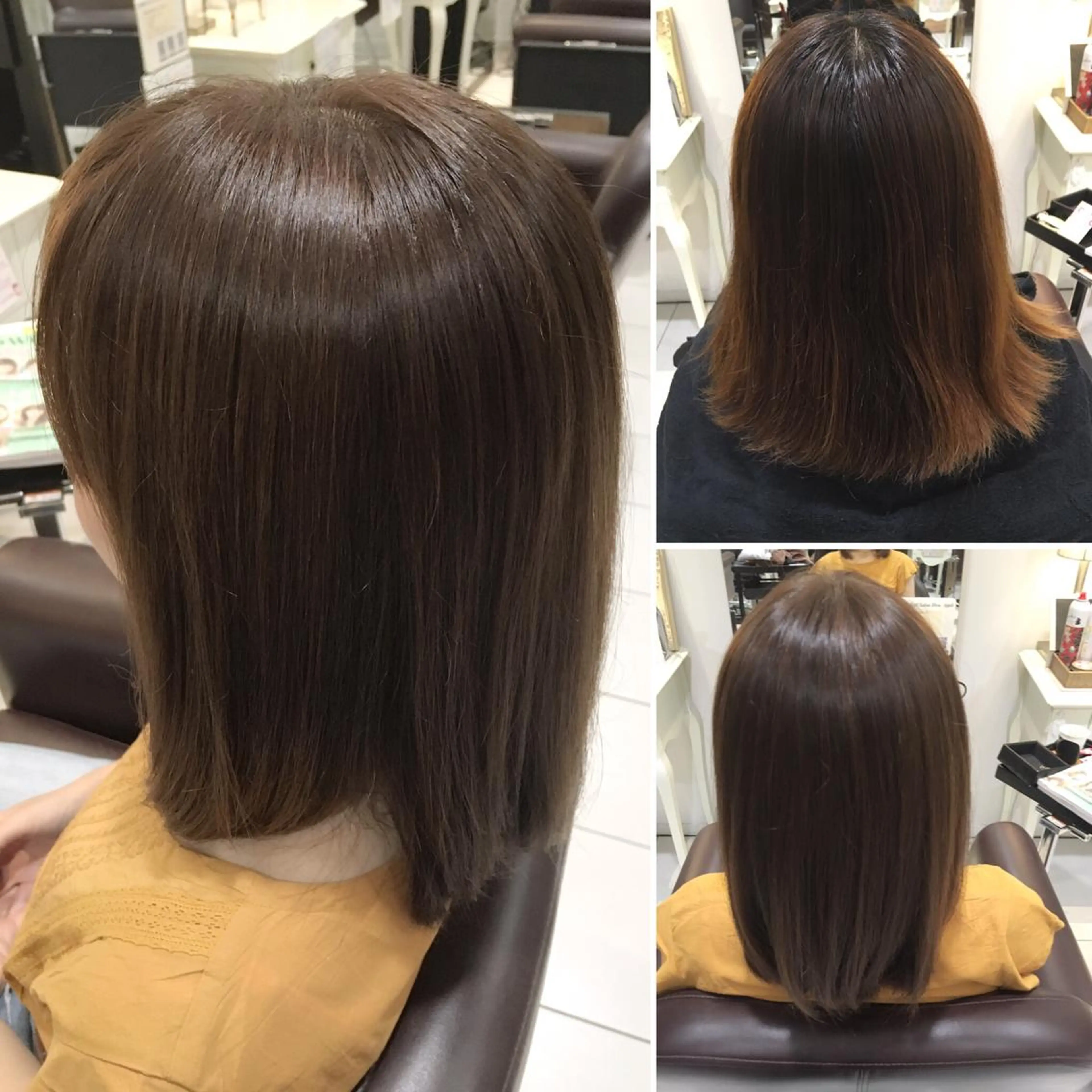ミディアム カラー ヘーゼル オレンジ 【髪質改善】益田 直幸のヘアスタイル