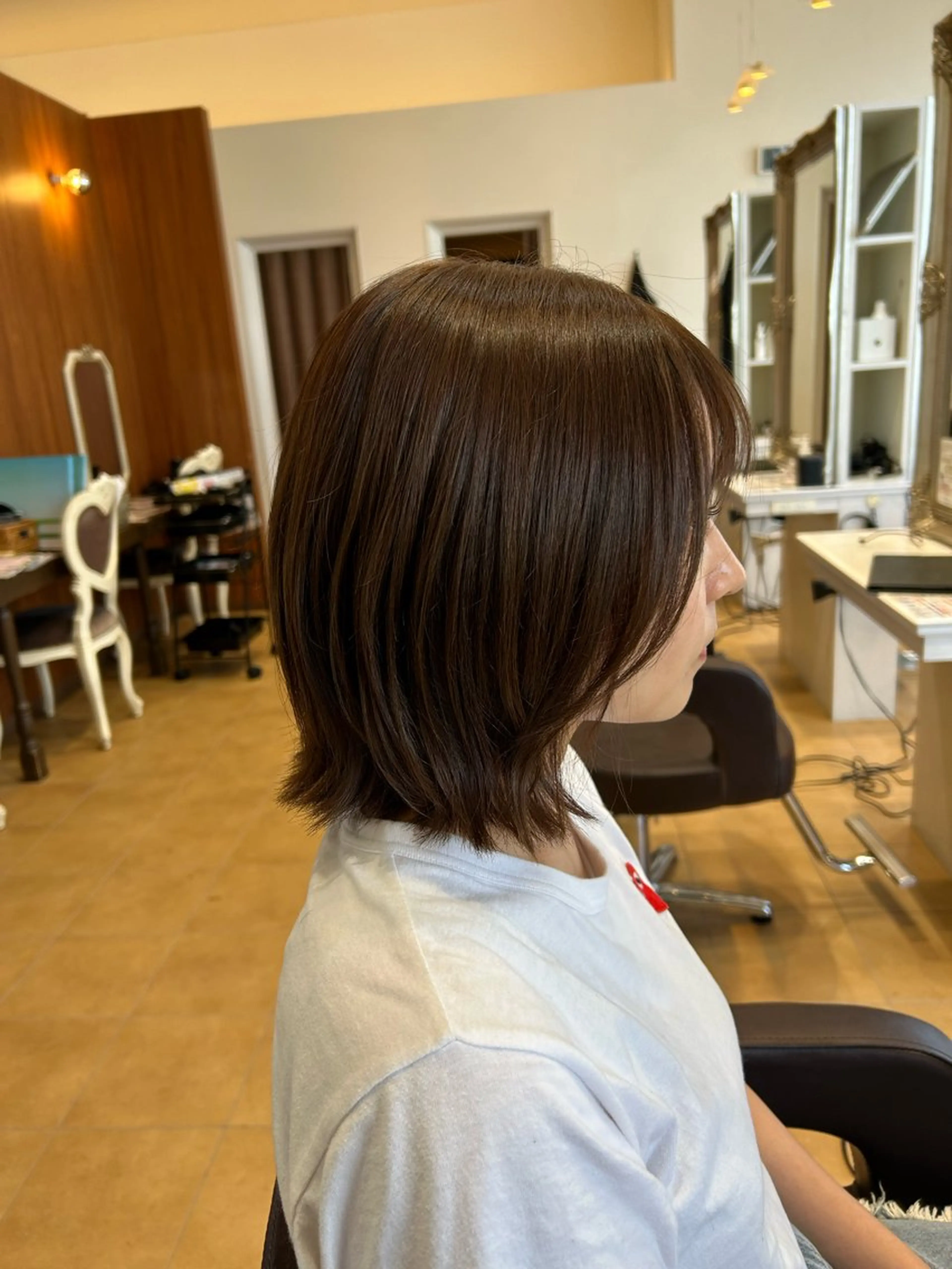 ミディアム カラー ヘアカラー 今中 紗英のヘアスタイル