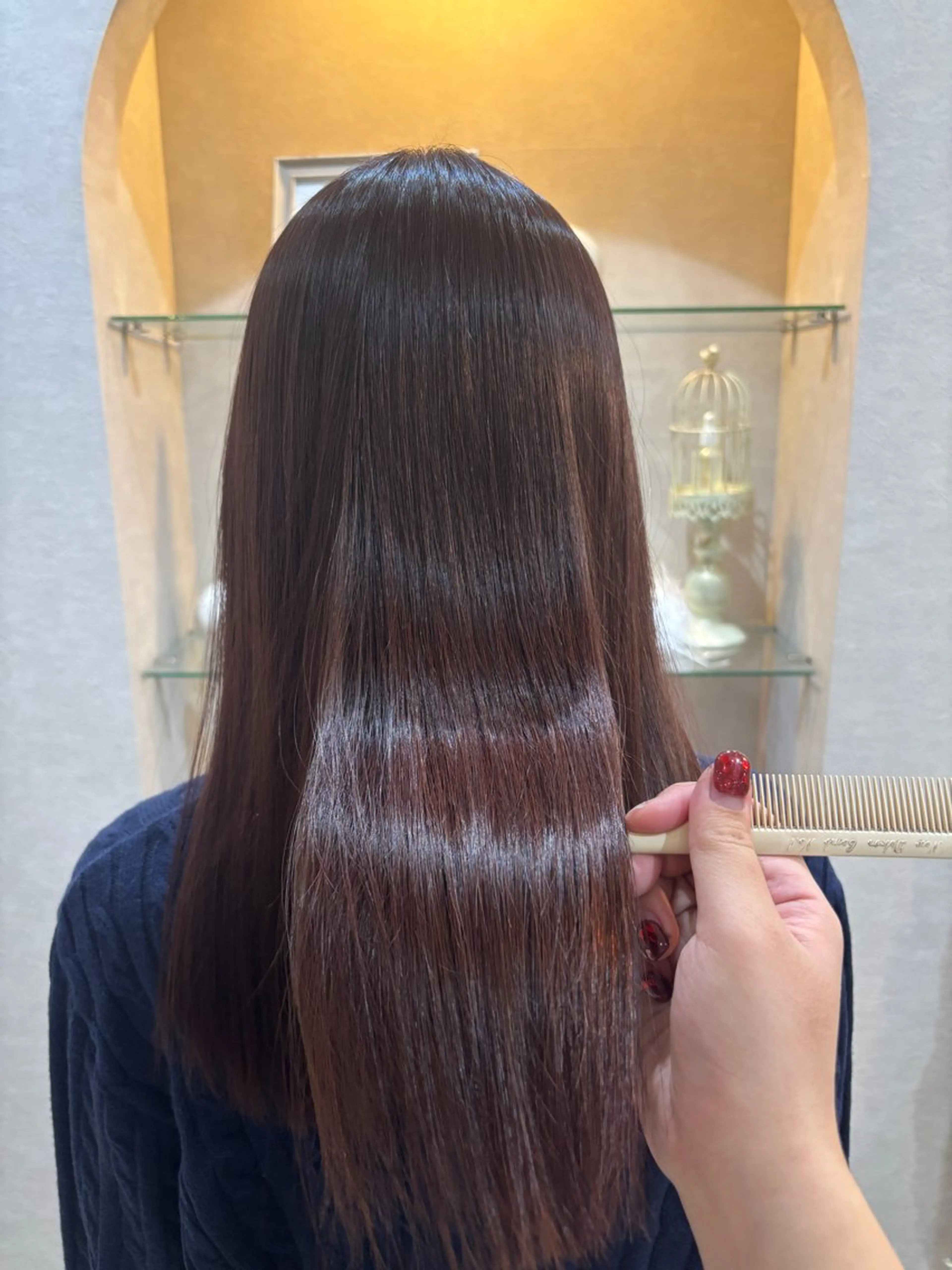 ロング 縮毛矯正 ヘアカラー 縮毛矯正 トリートメント aika .のヘアスタイル