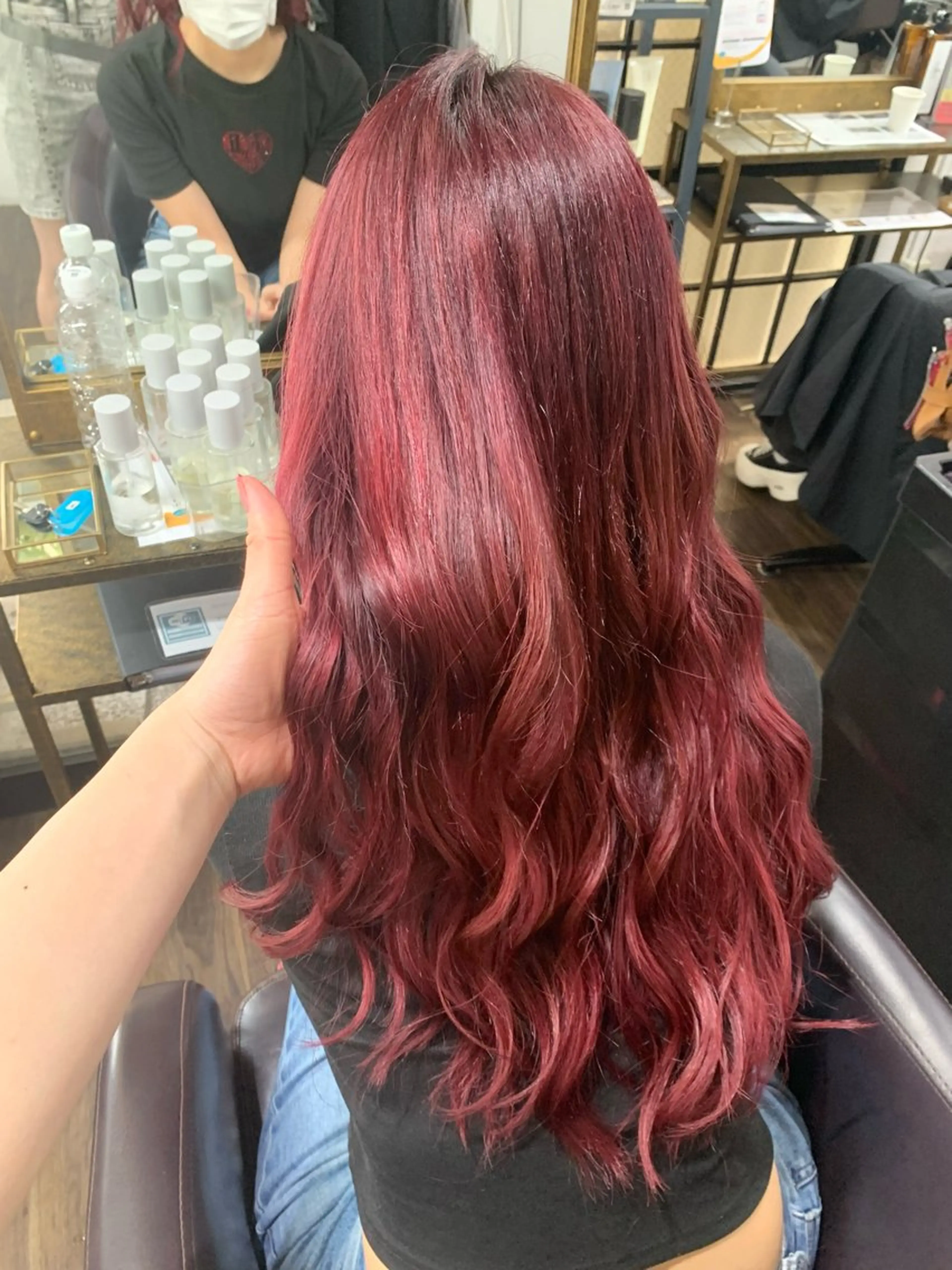 ロング カラー カット ヘアカラー 深野 ちさとのヘアスタイル
