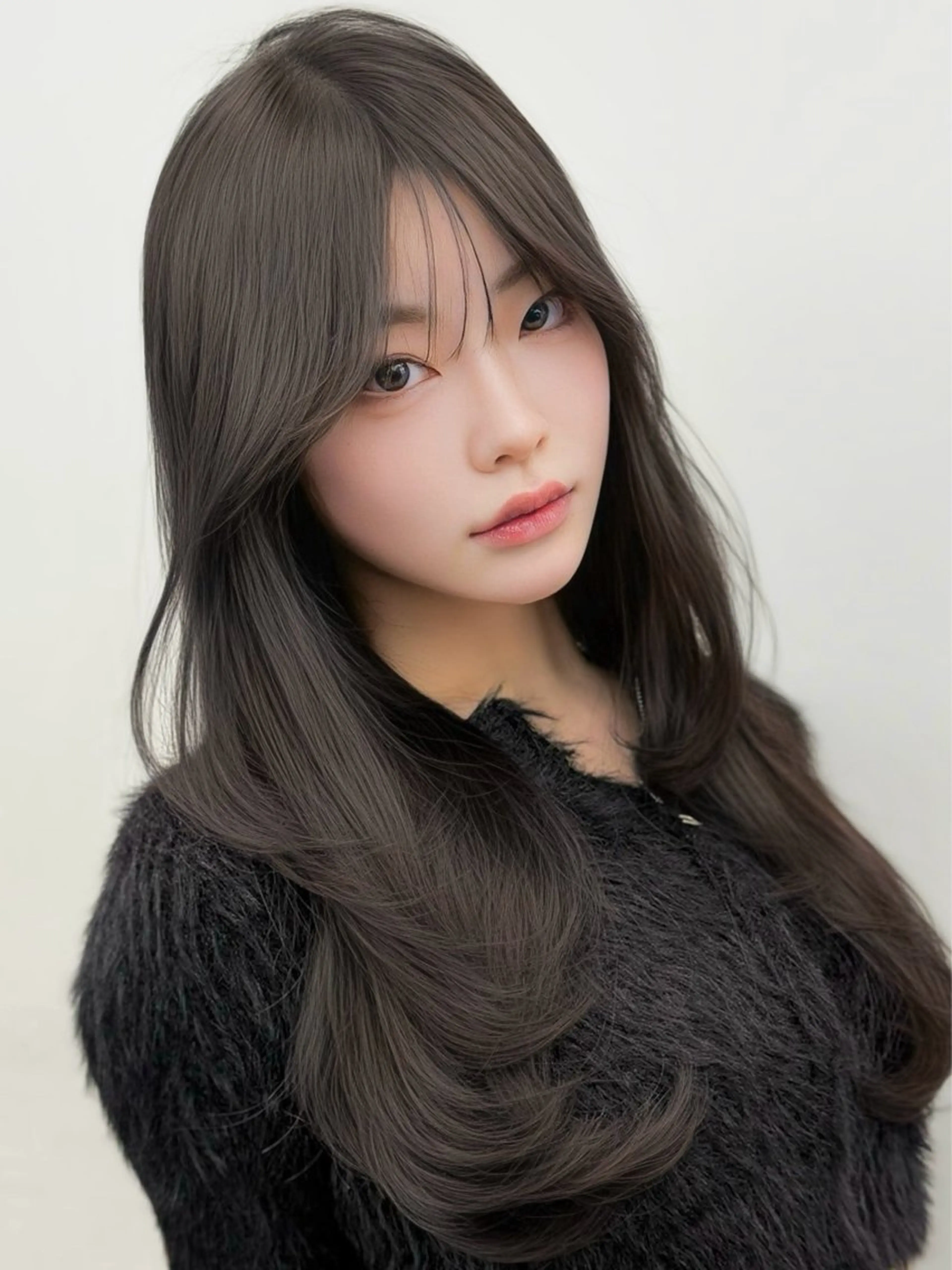 ロング トリートメント カット ヘアカラー 縮毛矯正 トリートメント 韓国ヘア/髪質改善 レイヤーカットSHOのヘアスタイル