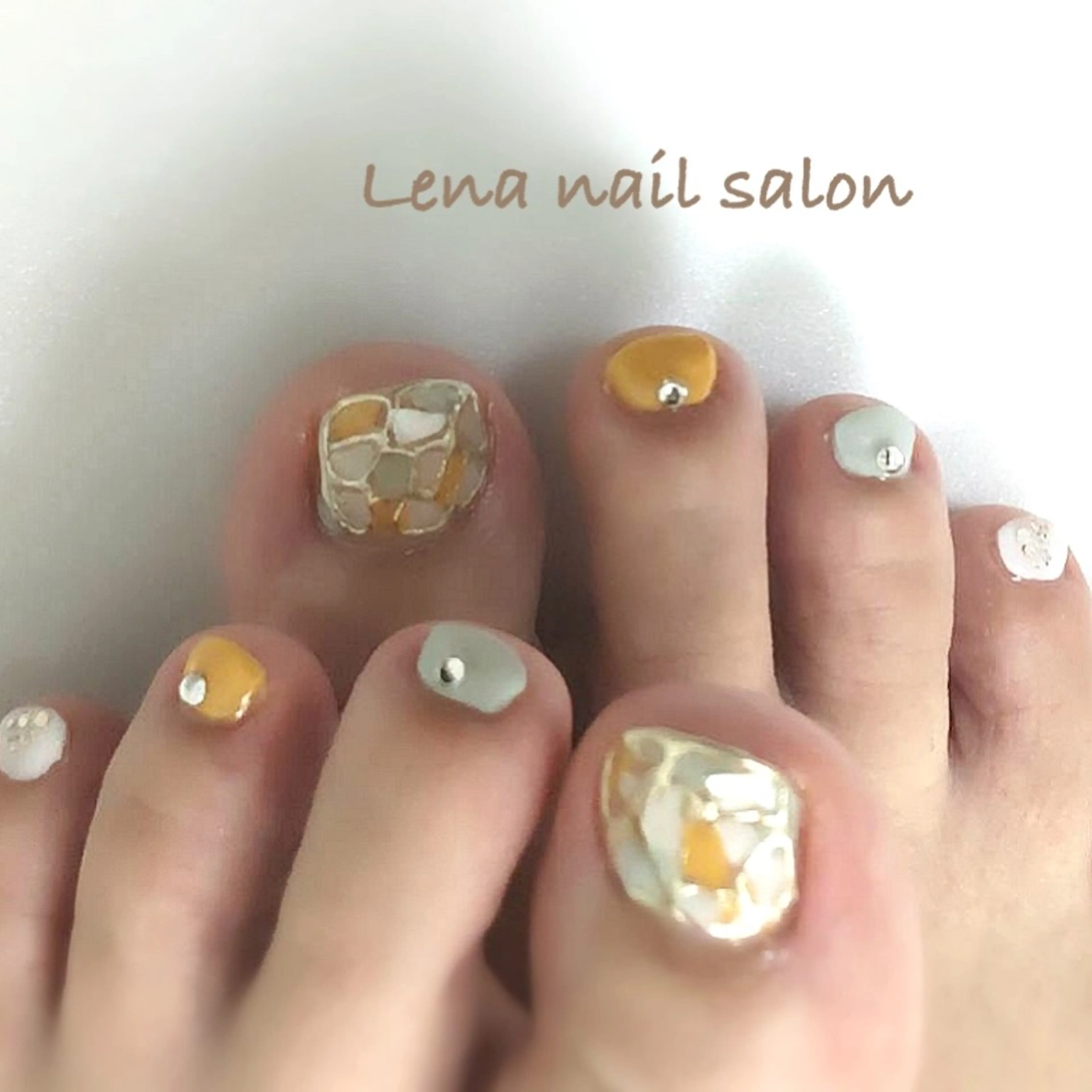ネイル フットネイル フットネイル 自爪育成ネイルケア Lena  nailのネイルデザイン