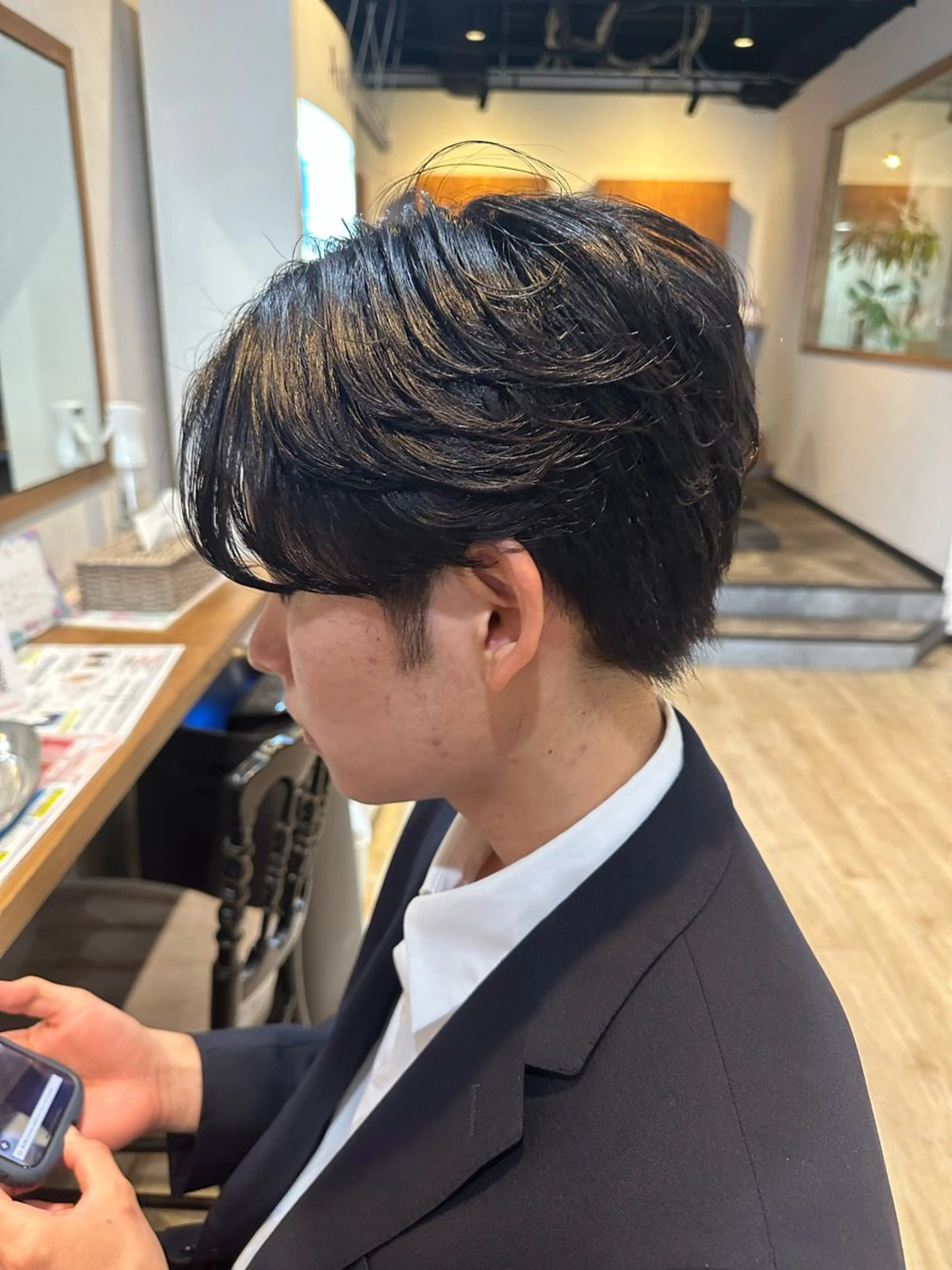 メンズ カット 髪質改善&ストレート ‪✂︎‬鈴木青樹のヘアスタイル