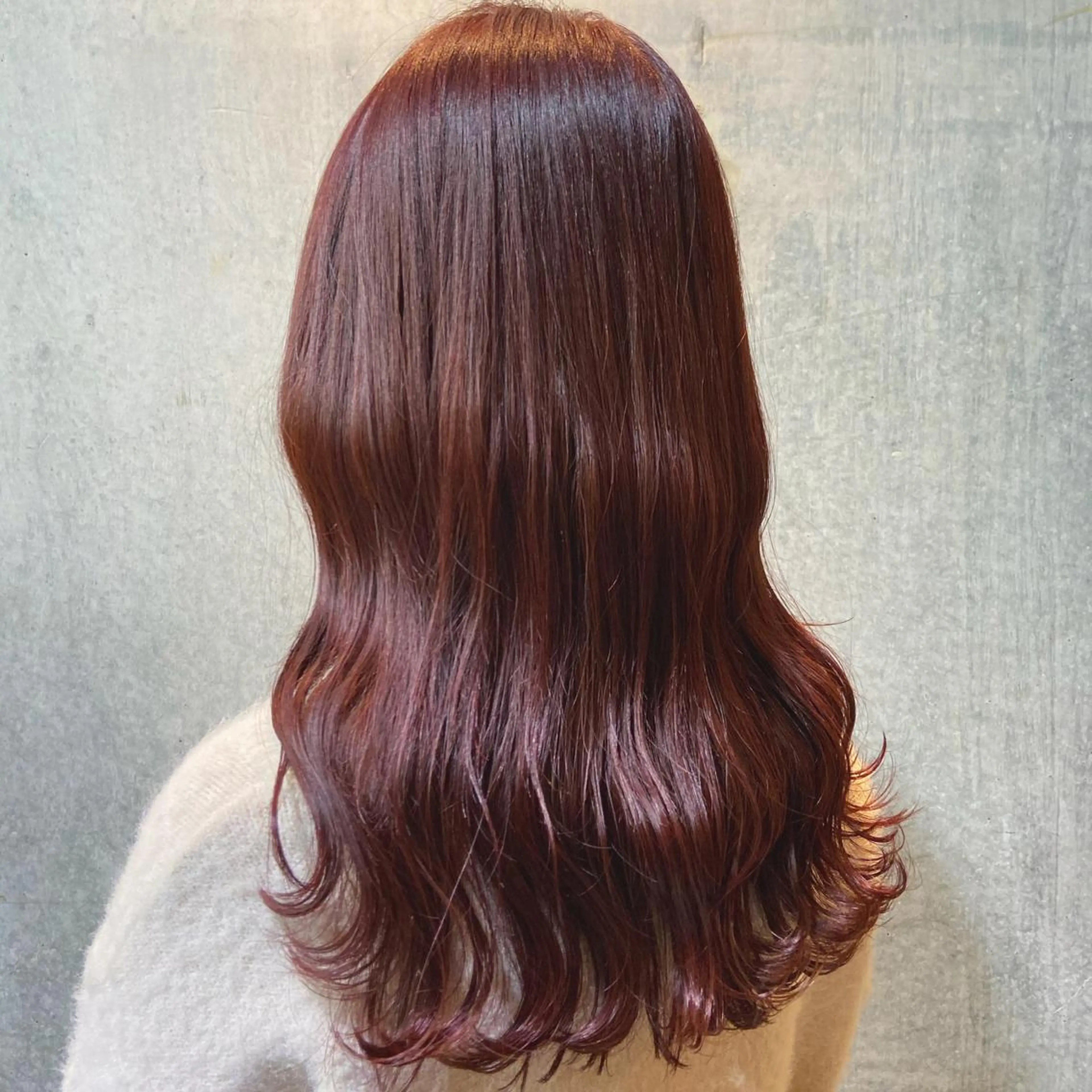 ロング カラー ブリーチ ブラウンカラー ブリーチなしカラー レッドカラー レッドブラウン 暗髪/艶髪/Ono .のヘアスタイル