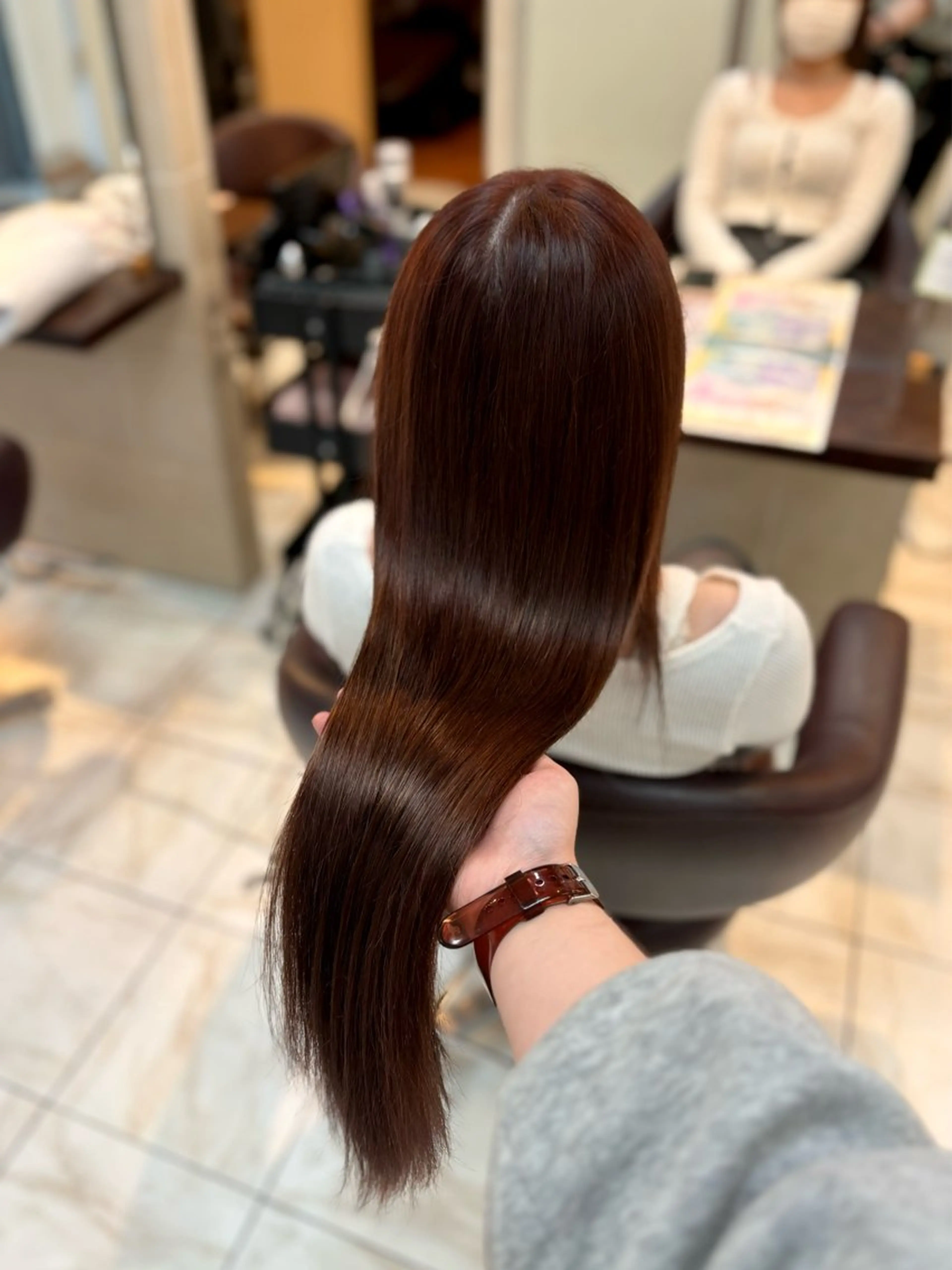 ロング ヘアカラー トリートメント 🎀透明感カラー 🐈ナズナのヘアスタイル