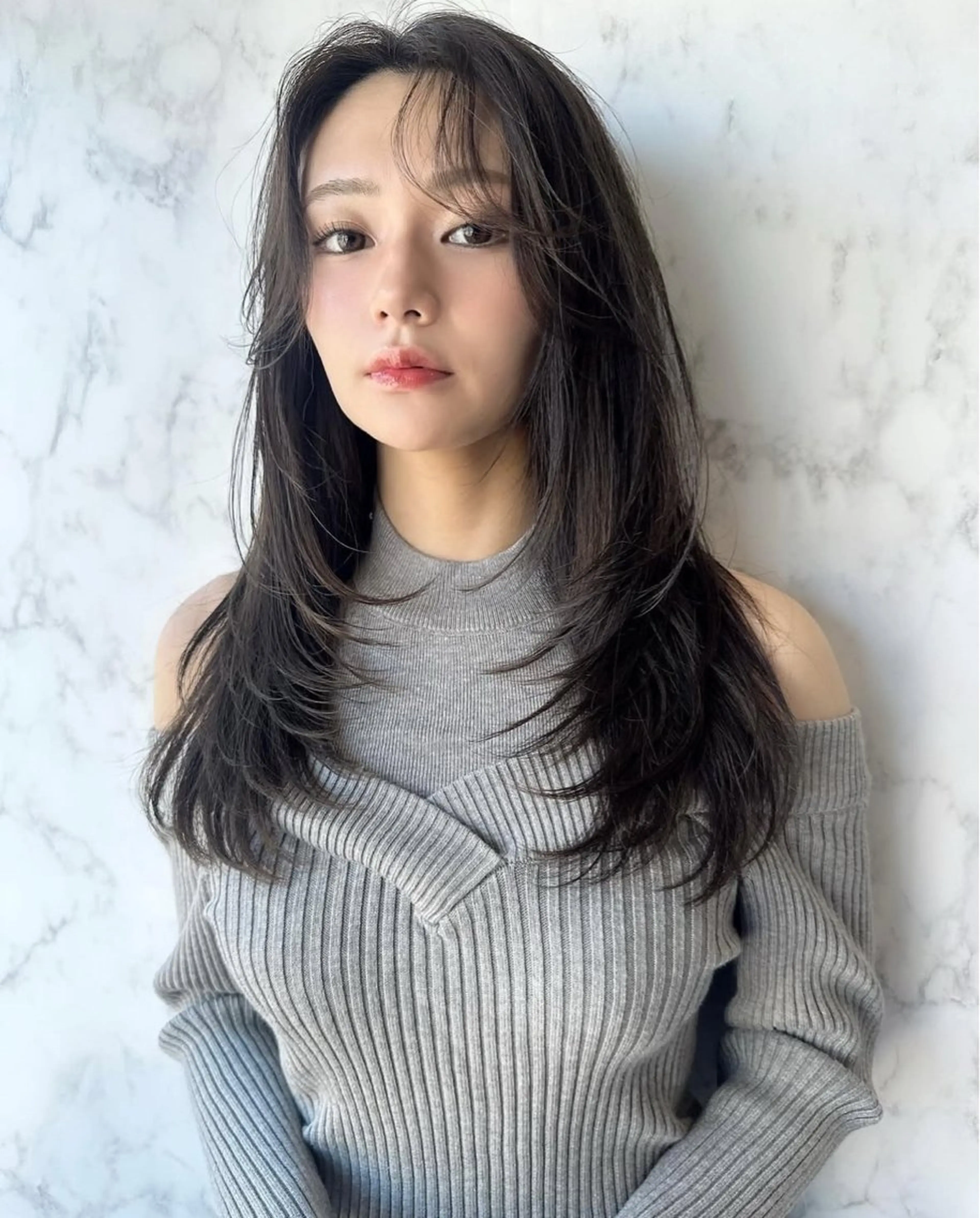 ロング カラー レイヤー/グレージュ 🫧久屋🫧YURIのヘアスタイル